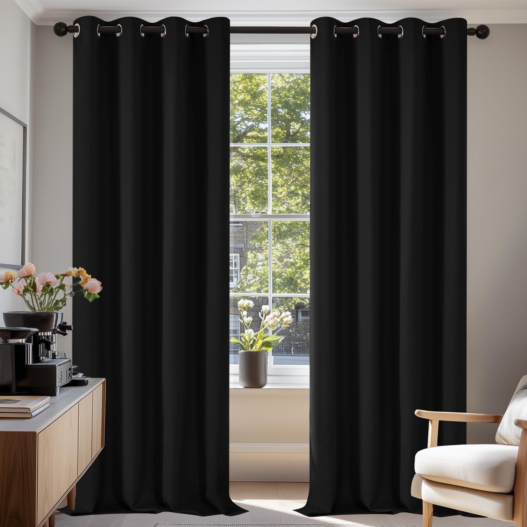 Deconovo Grommet Curtains 2 Panels, Thermal Insulated, 38"W