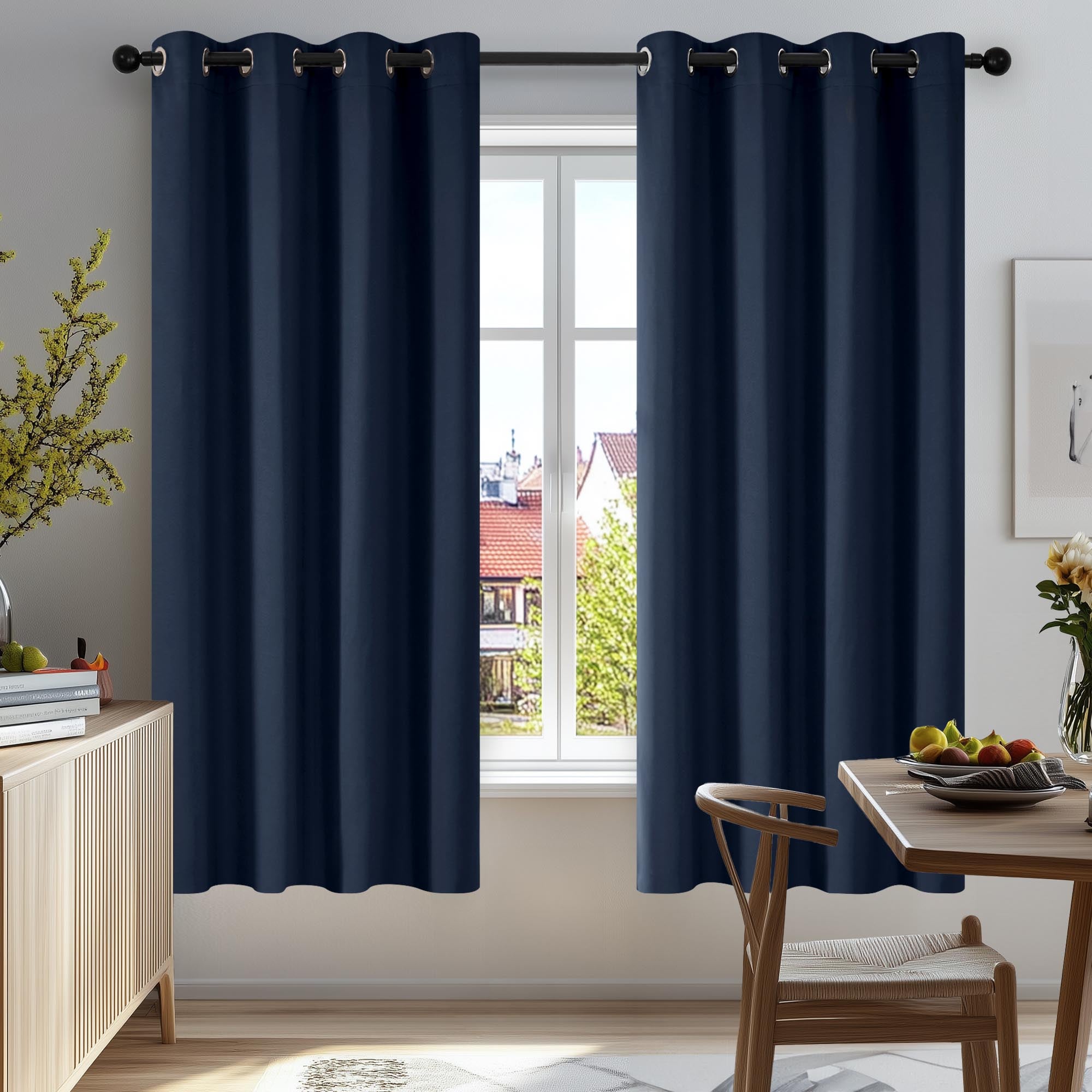 Deconovo Grommet Curtains 2 Panels, Thermal Insulated, 38"W