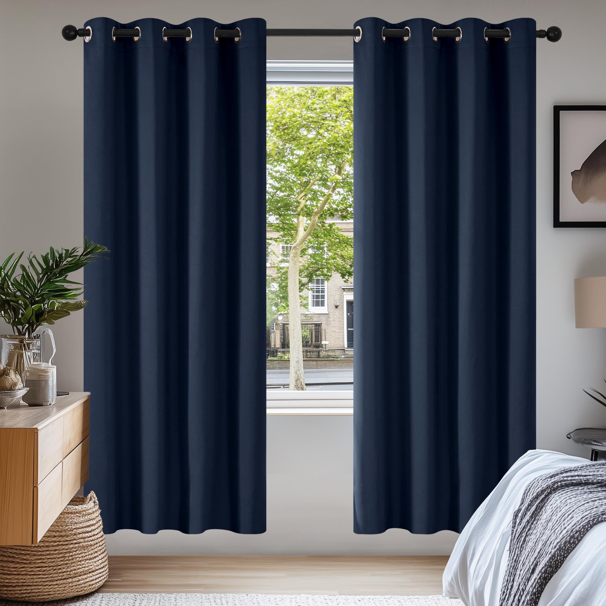 Deconovo Grommet Curtains 2 Panels, Thermal Insulated, 38"W