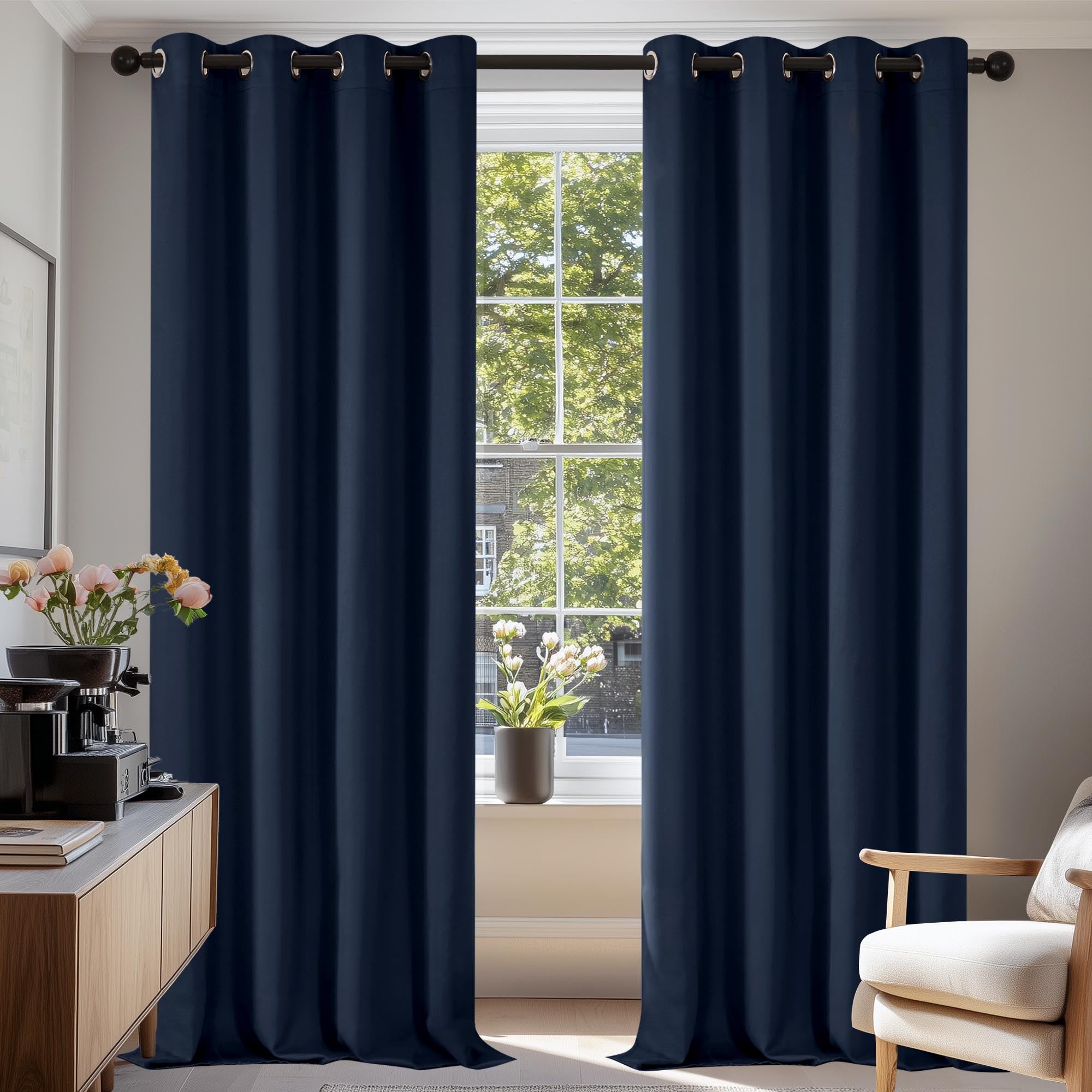 Deconovo Grommet Curtains 2 Panels, Thermal Insulated, 38"W