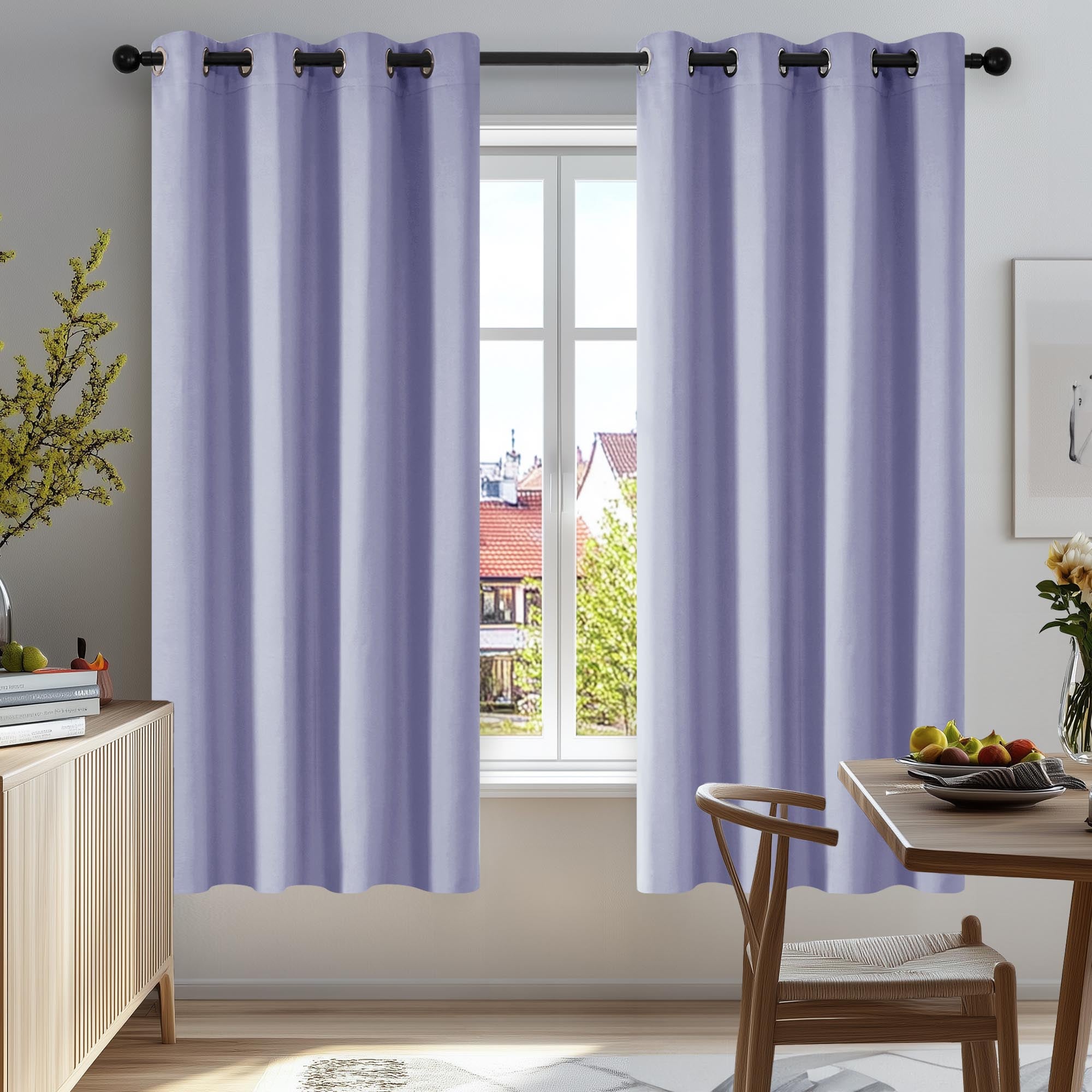 Deconovo Grommet Curtains 2 Panels, Thermal Insulated, 38"W