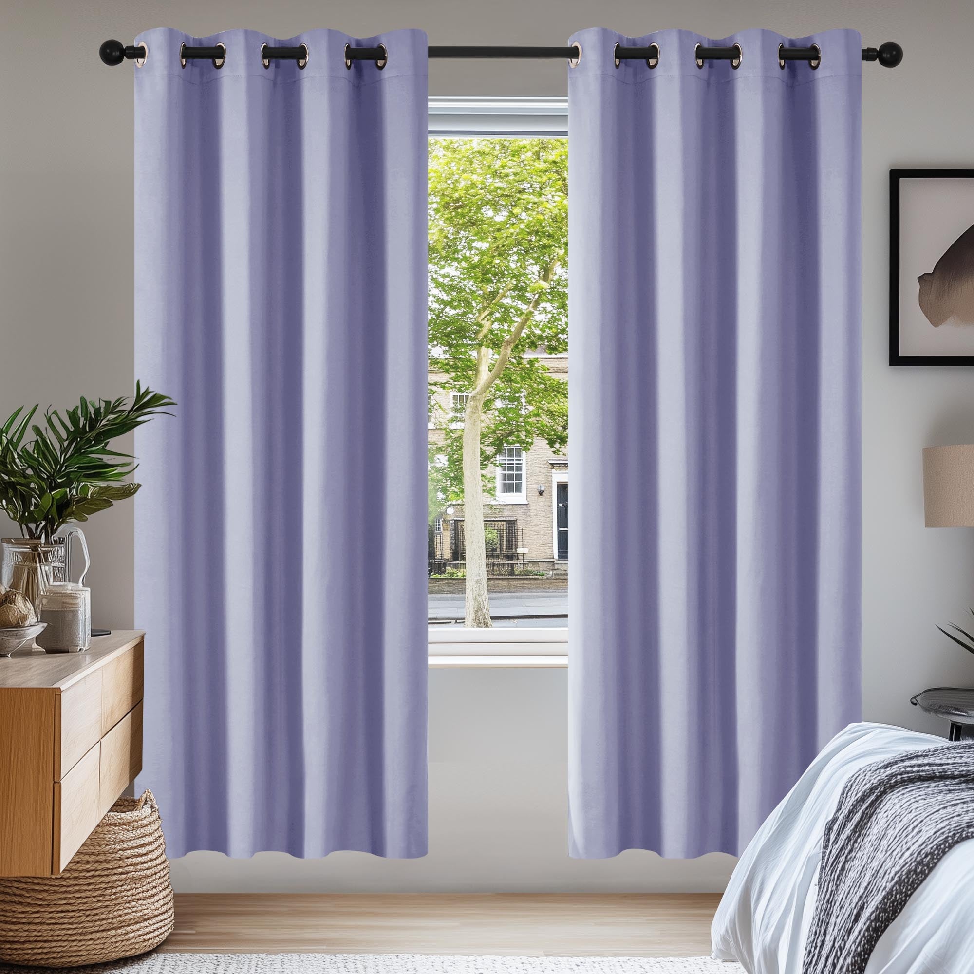 Deconovo Grommet Curtains 2 Panels, Thermal Insulated, 38"W