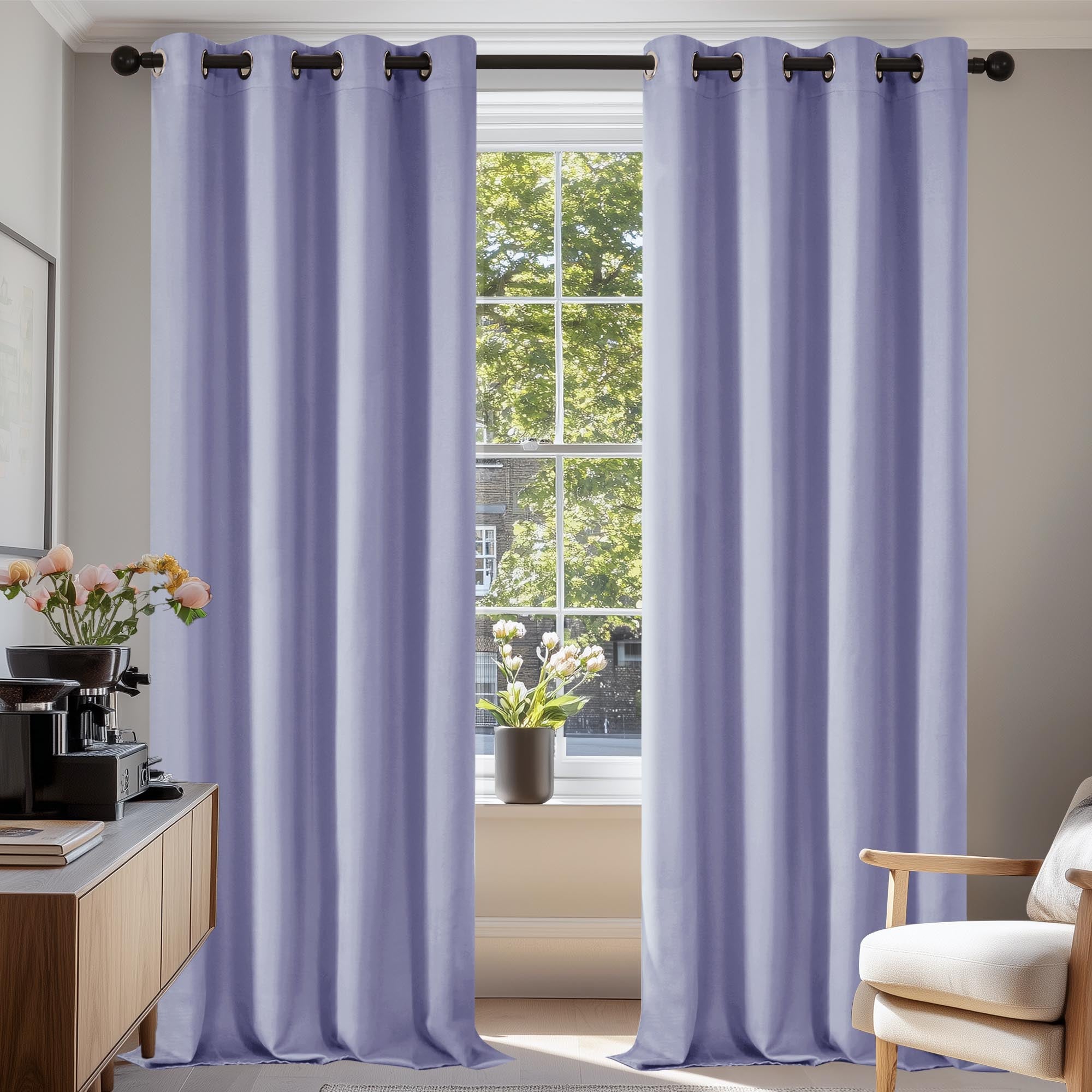 Deconovo Grommet Curtains 2 Panels, Thermal Insulated, 38"W