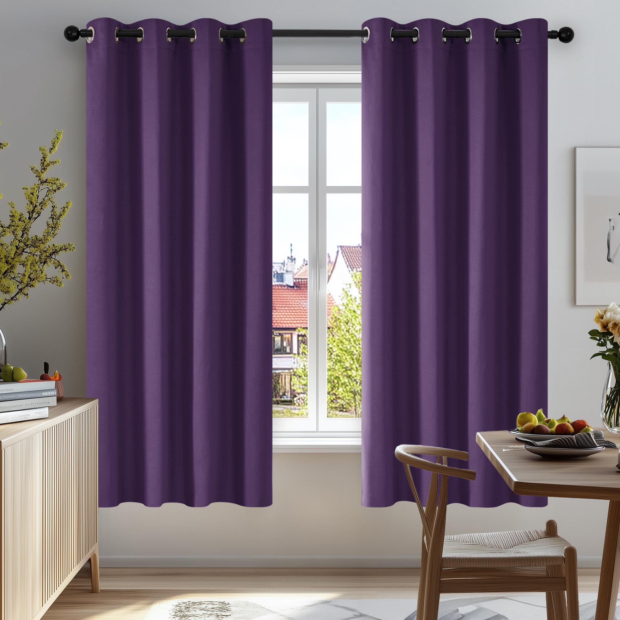 Deconovo Grommet Curtains 2 Panels, Thermal Insulated, 38"W