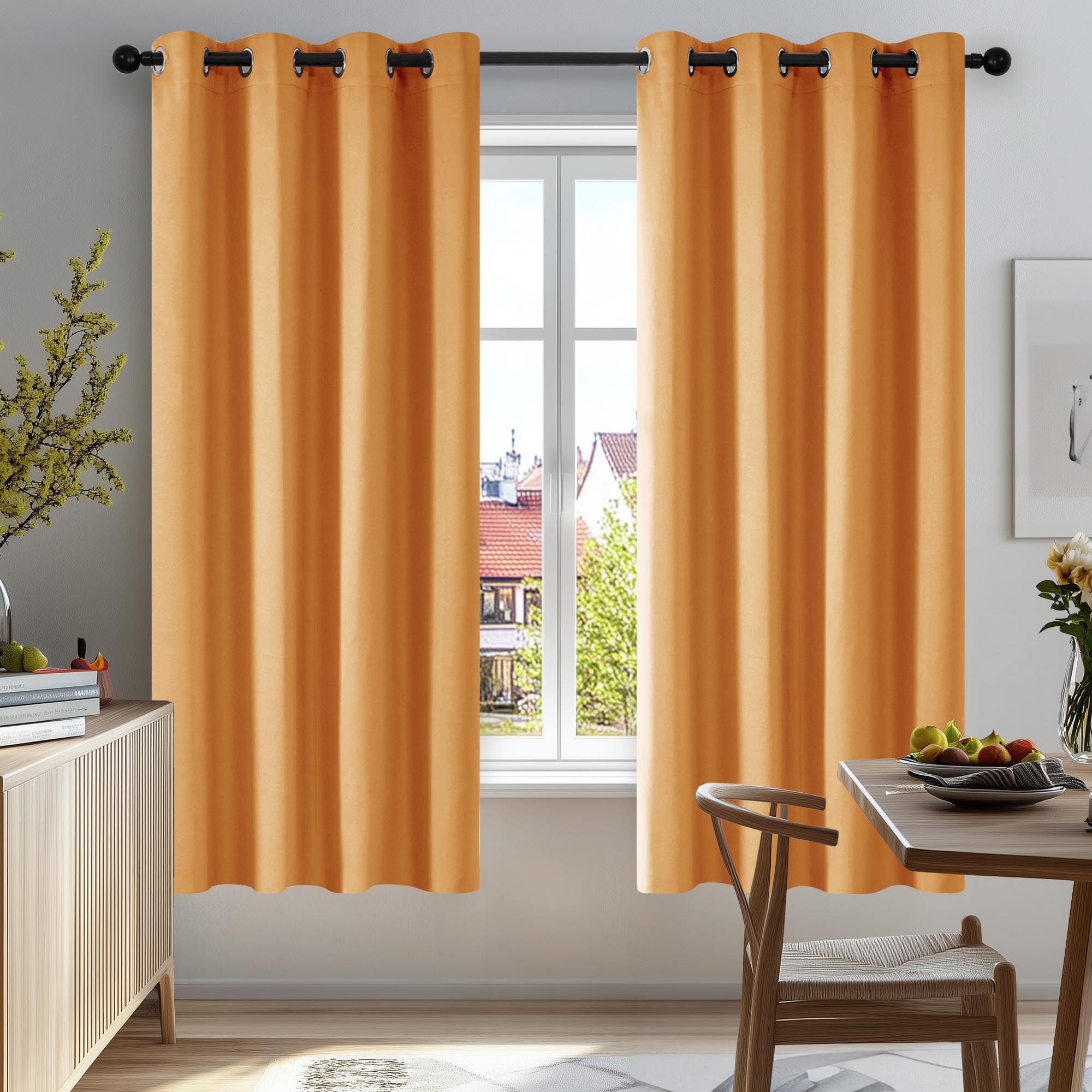 Deconovo Grommet Curtains 2 Panels, Thermal Insulated, 38"W