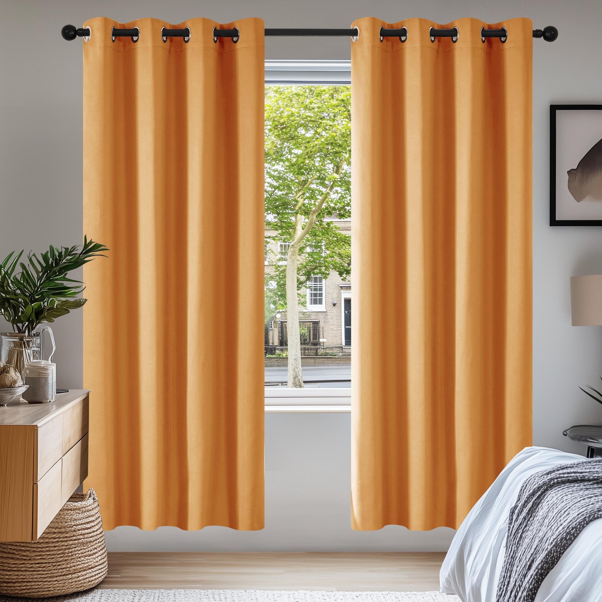 Deconovo Grommet Curtains 2 Panels, Thermal Insulated, 38"W
