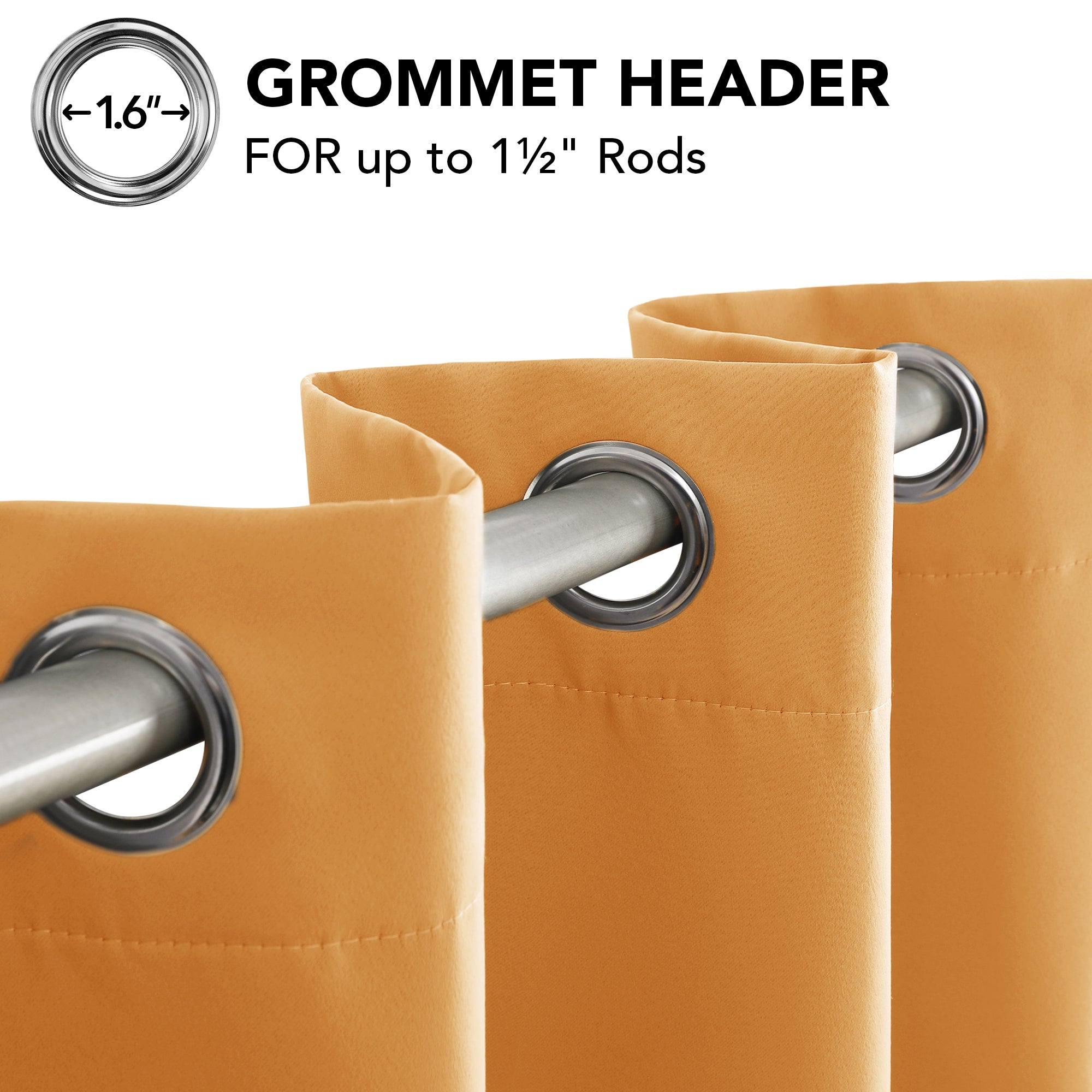 Deconovo Grommet Curtains 2 Panels, Thermal Insulated, 38"W