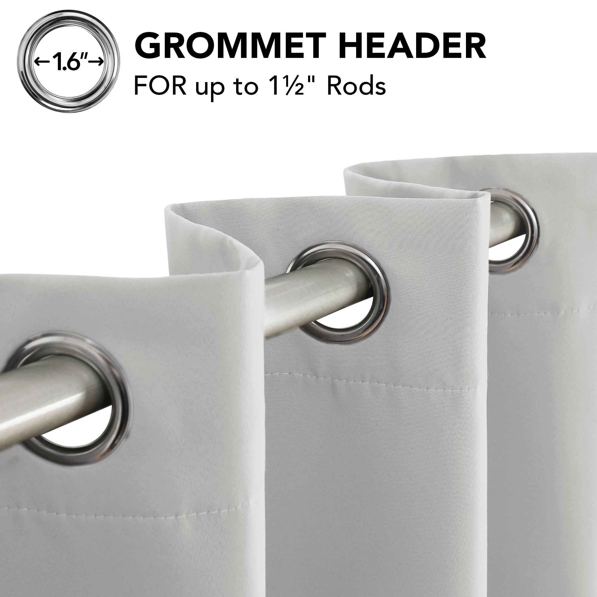Deconovo Grommet Curtains 2 Panels, Thermal Insulated, 38"W