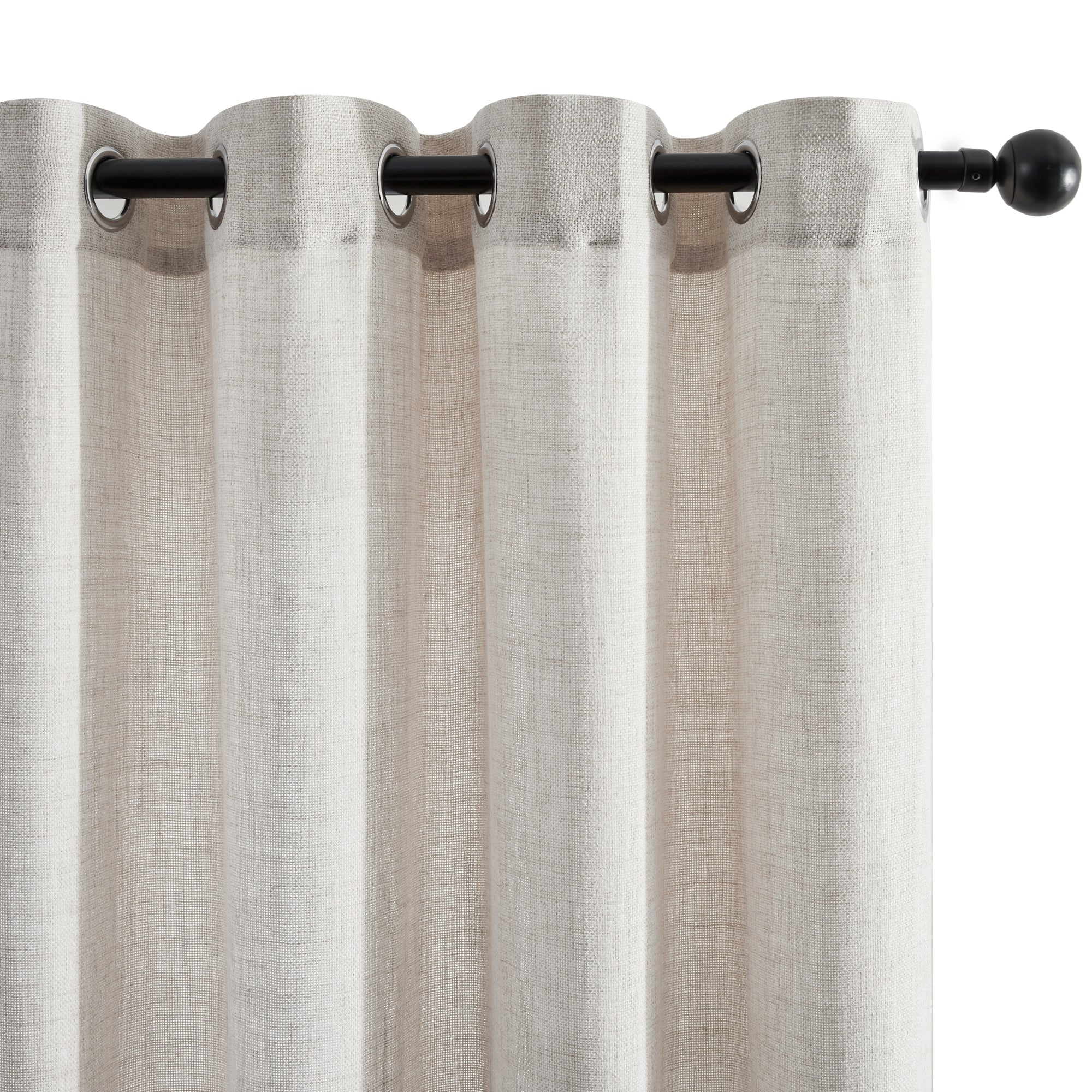 Deconovo Living Room and Bedroom Window Treatment in Soft Faux Linen with Light Filtering Design, 2 Panels