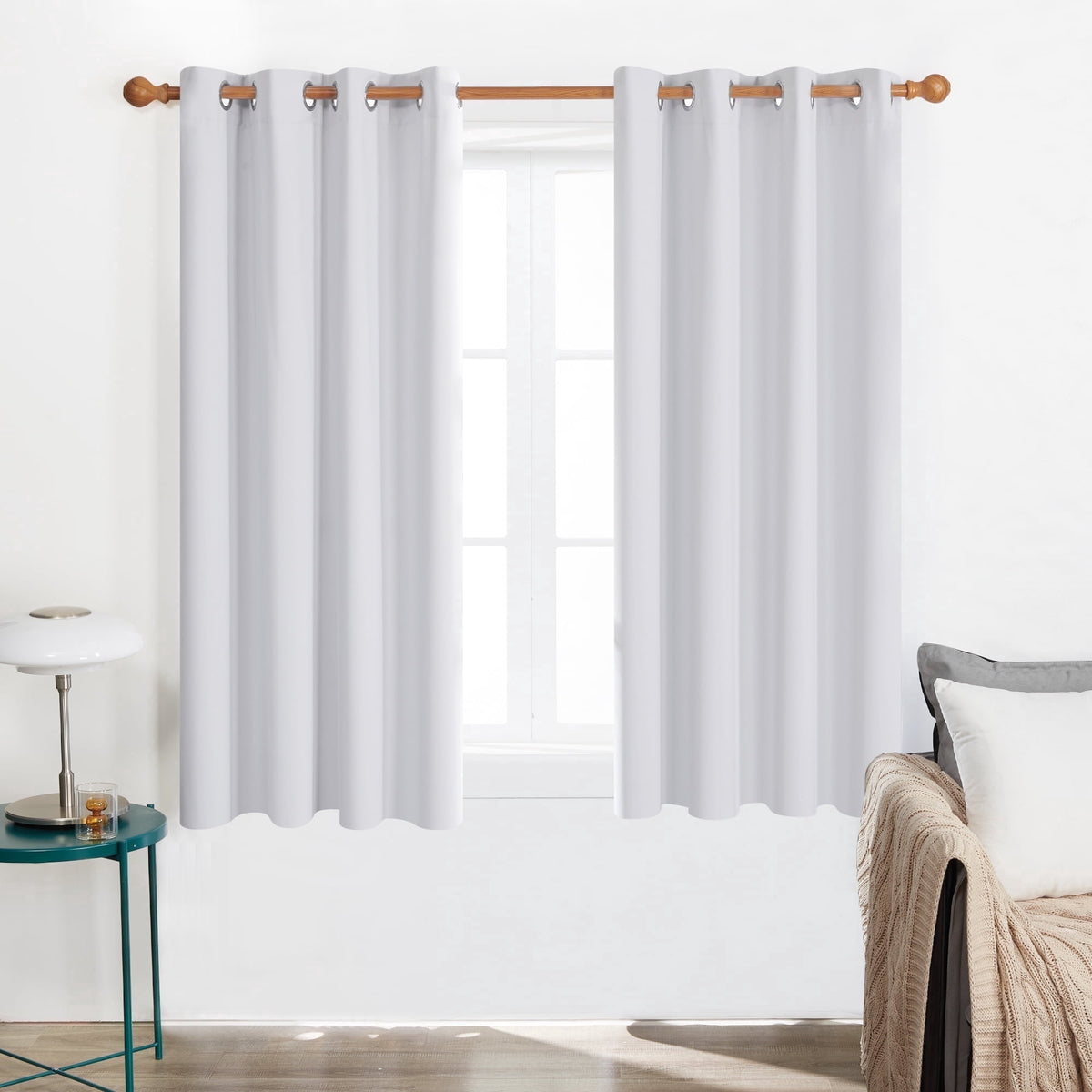 ZOPZO Curtains & Valances, Bright White