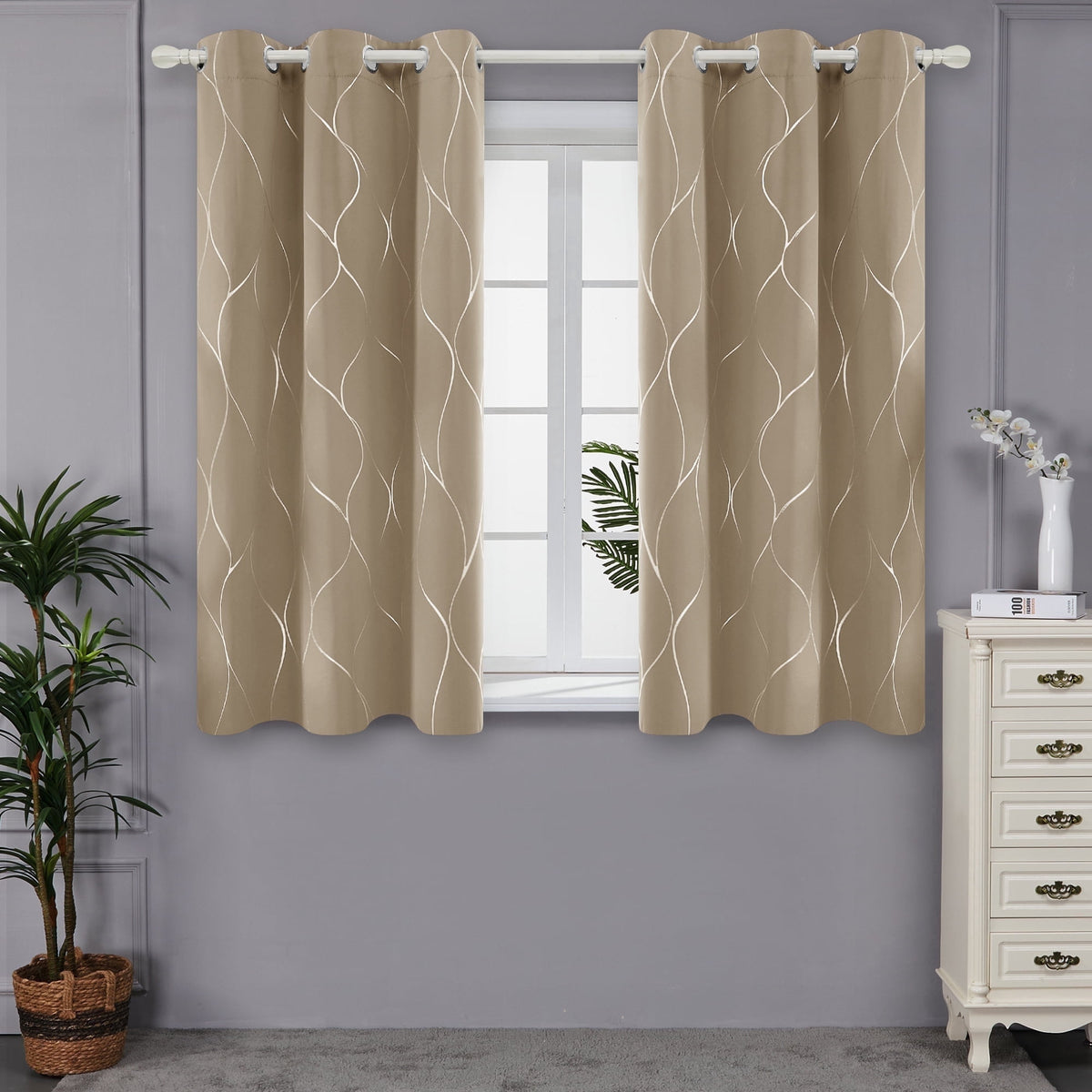 ZOPZO Curtains & Valances, Khaki