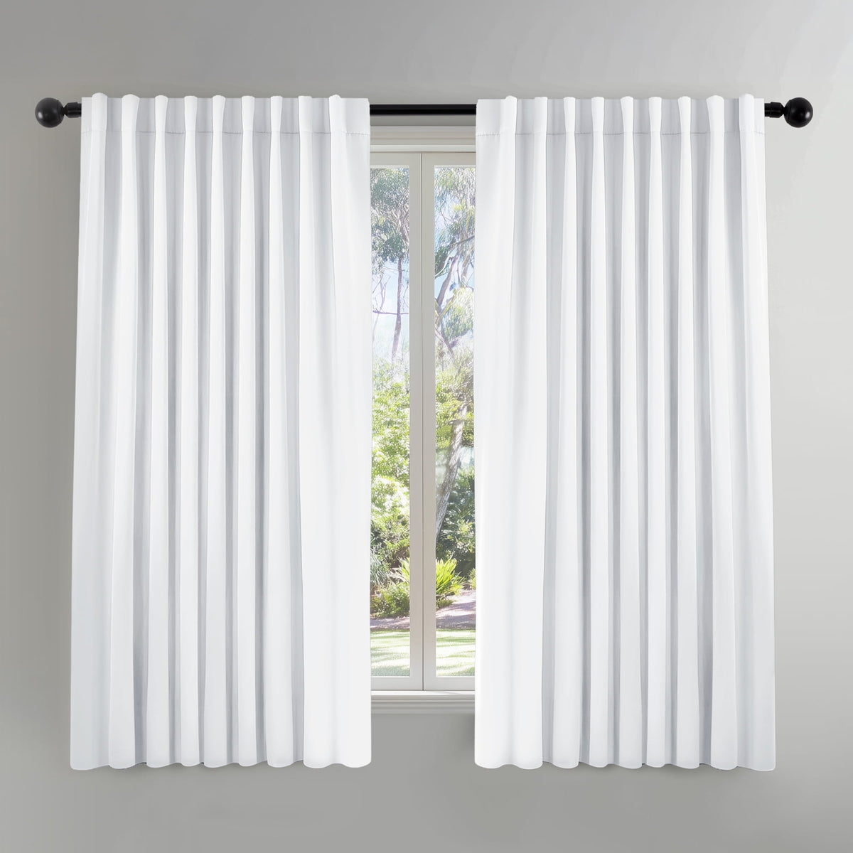 ZOPZO Curtains & Valances, Pure White