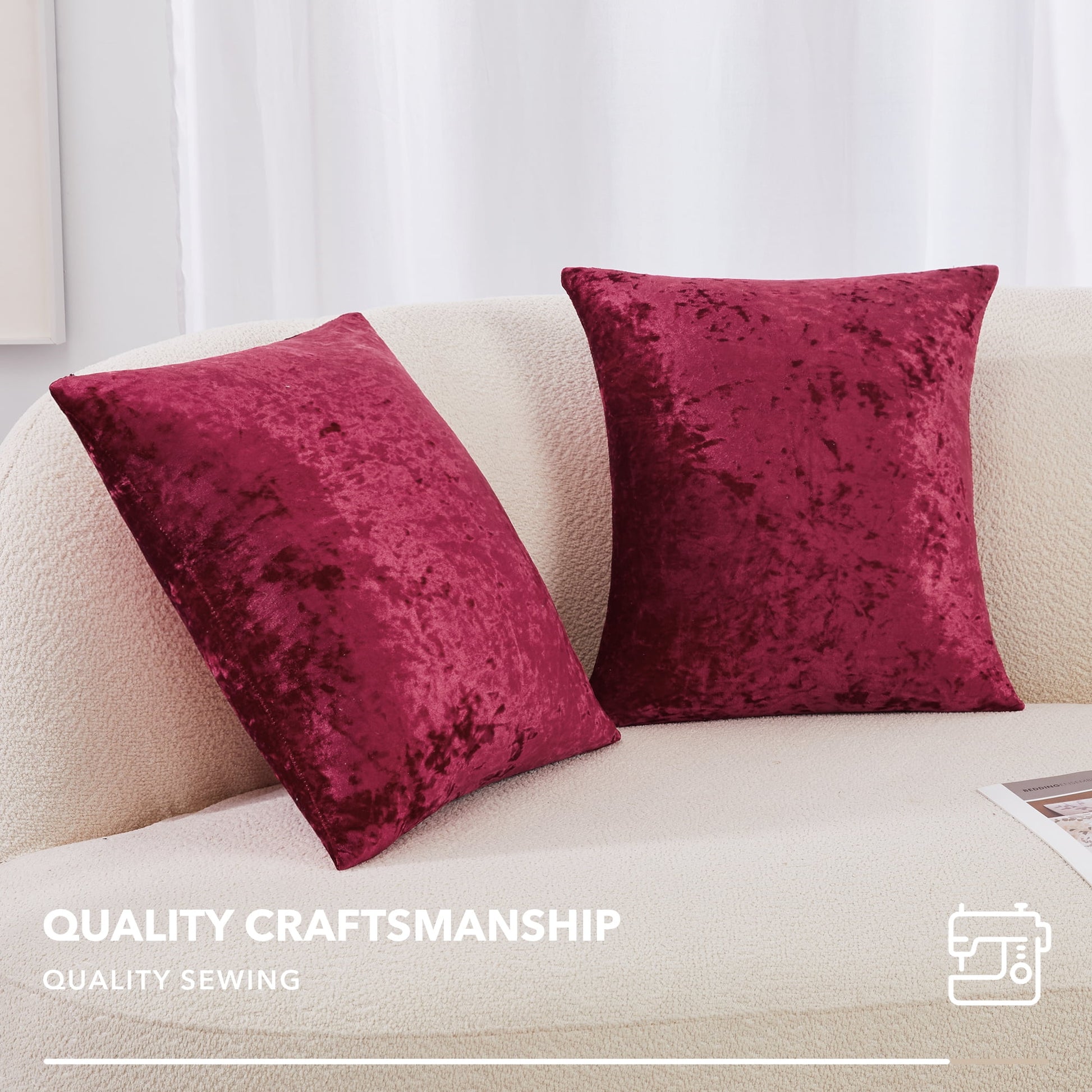 Wine Red-Crushed Velvet