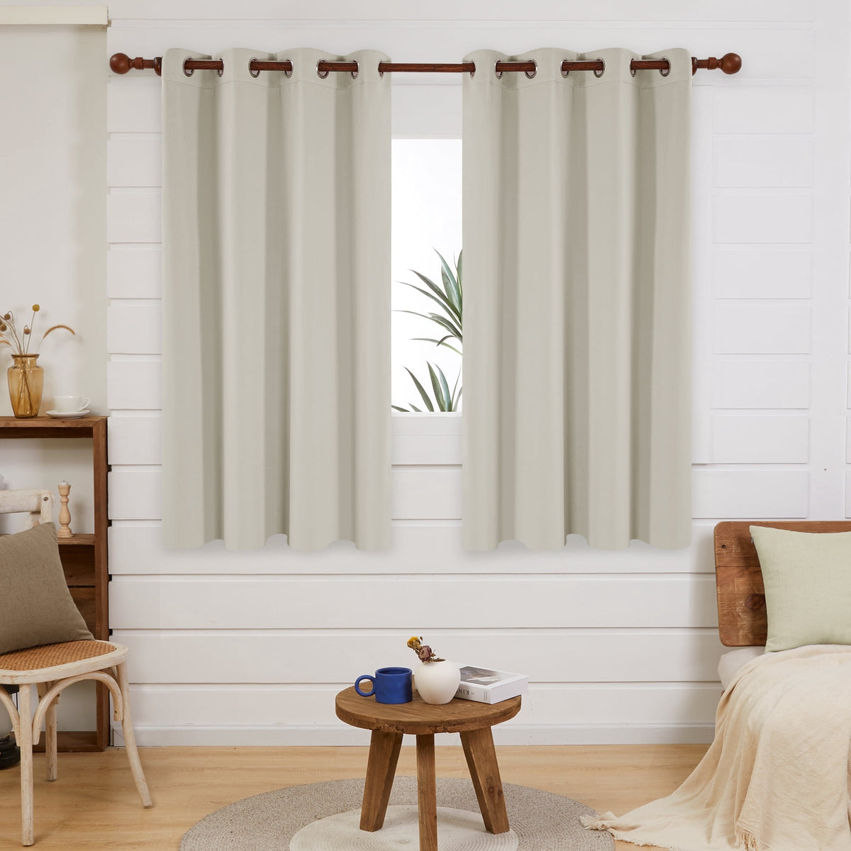 ZOPZO Curtains & Valances, Light Beige