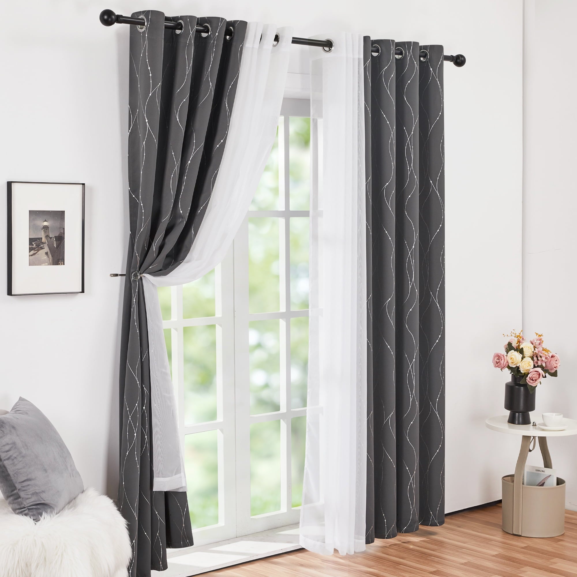 Dark Gray-White