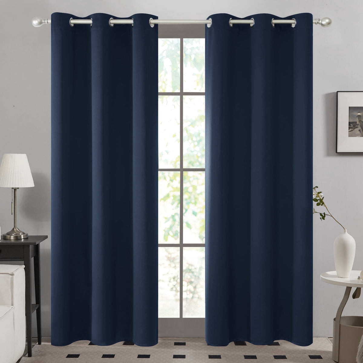 ZOPZO blackout curtain, Navy Blue, 42W x 84L inches, 1 panel