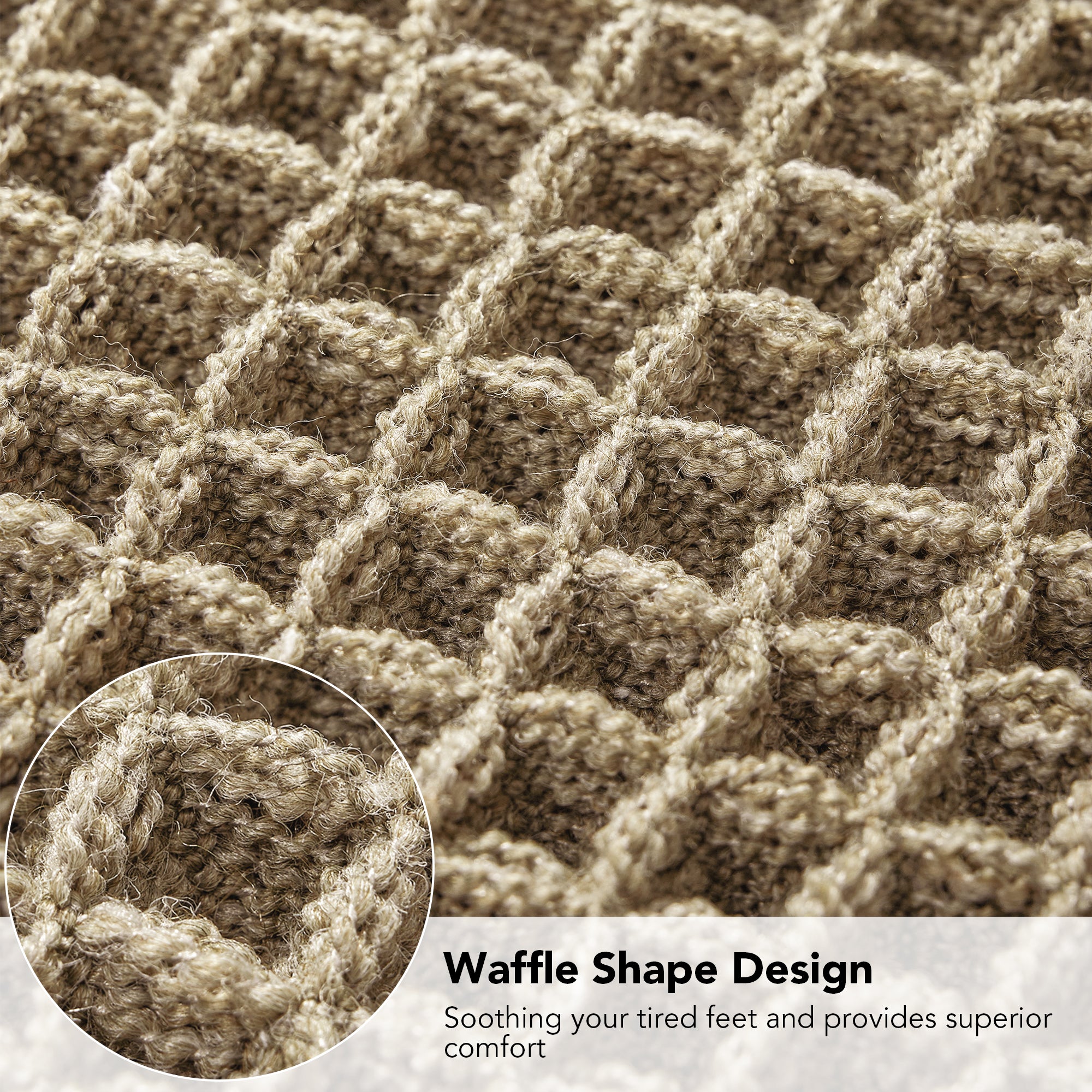 Deconovo Waffle Grid Bathroom Floor Mat Non Slip Absorbent Rug
