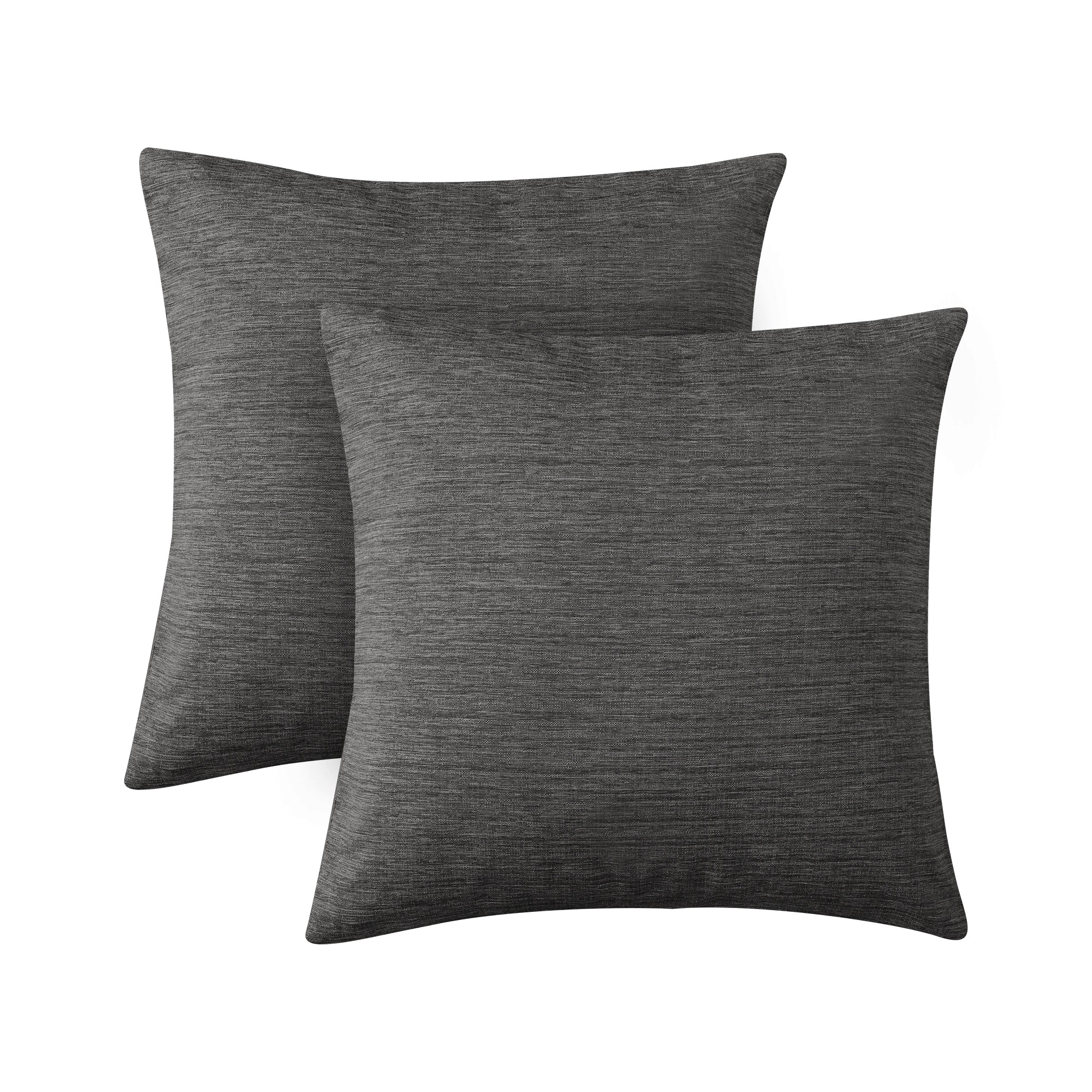 Deconovo Faux Linen Cushion Covers, Set of 2, Light Blue ¨C Eco-Friendly, Machine Washable, Decorative Pillow Covers for Sofa