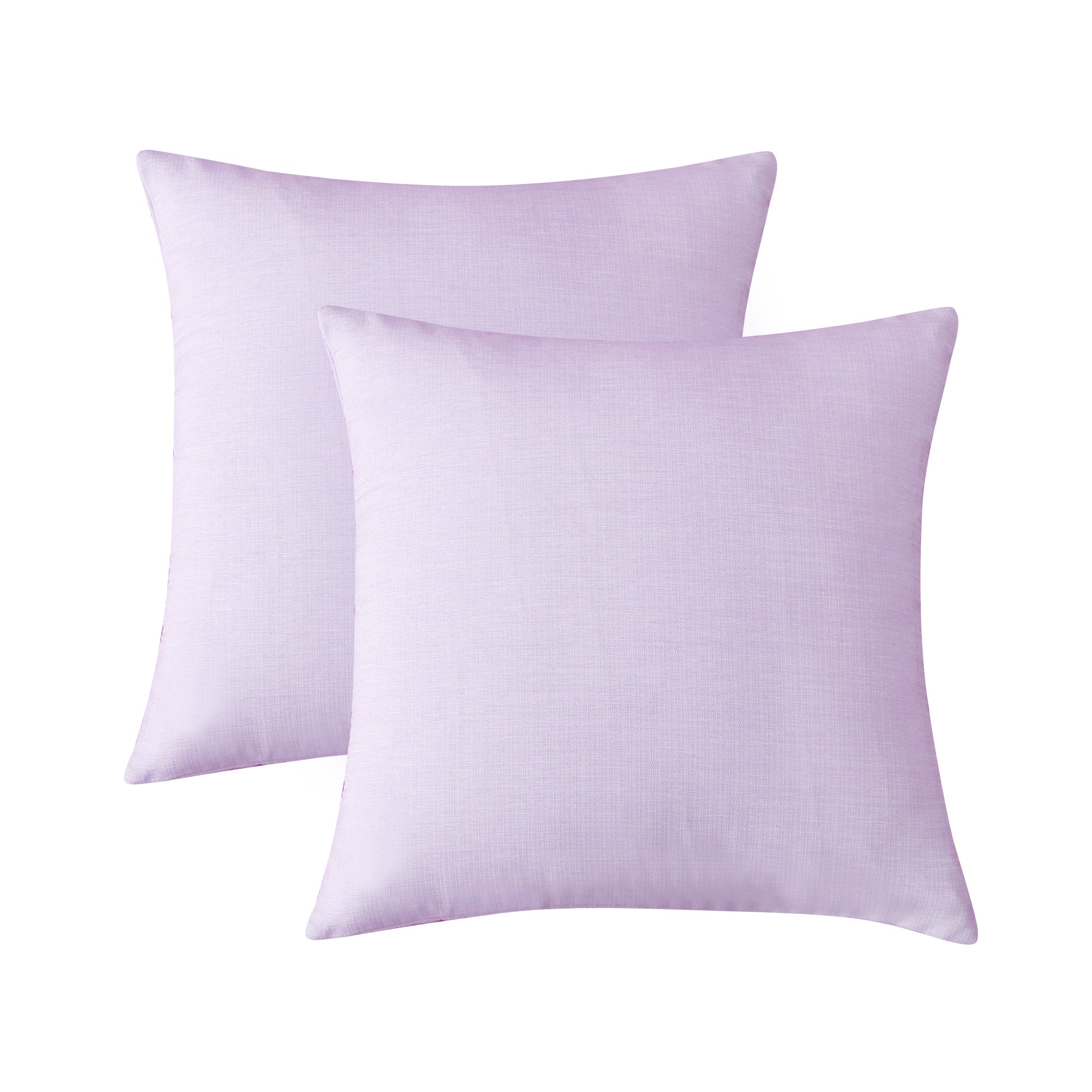 Deconovo Faux Linen Cushion Covers, Set of 2, Light Blue ¨C Eco-Friendly, Machine Washable, Decorative Pillow Covers for Sofa