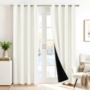 Deconovo Blackout Curtains Thermal Insulated Noise Reducing Bedroom Window Panels with Liner Grommet Top 2 Pack