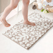 Deconovo Non-Slip Flower Pattern Tufted Bathroom Mat, Machine Washable
