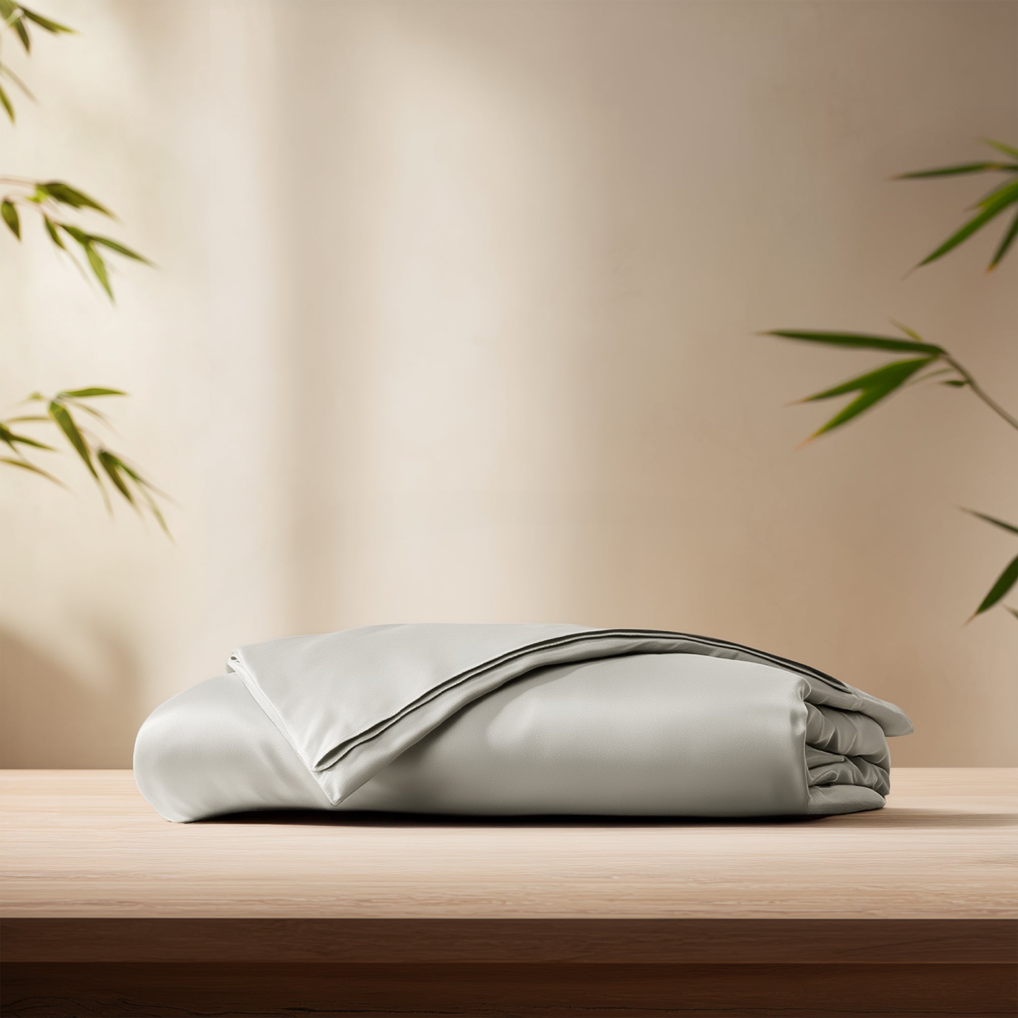 Deconovo Bamboo Viscose Satin Duvet Cover, Breathable Cooling Bedding with Corner Ties, OEKO-TEX Certified