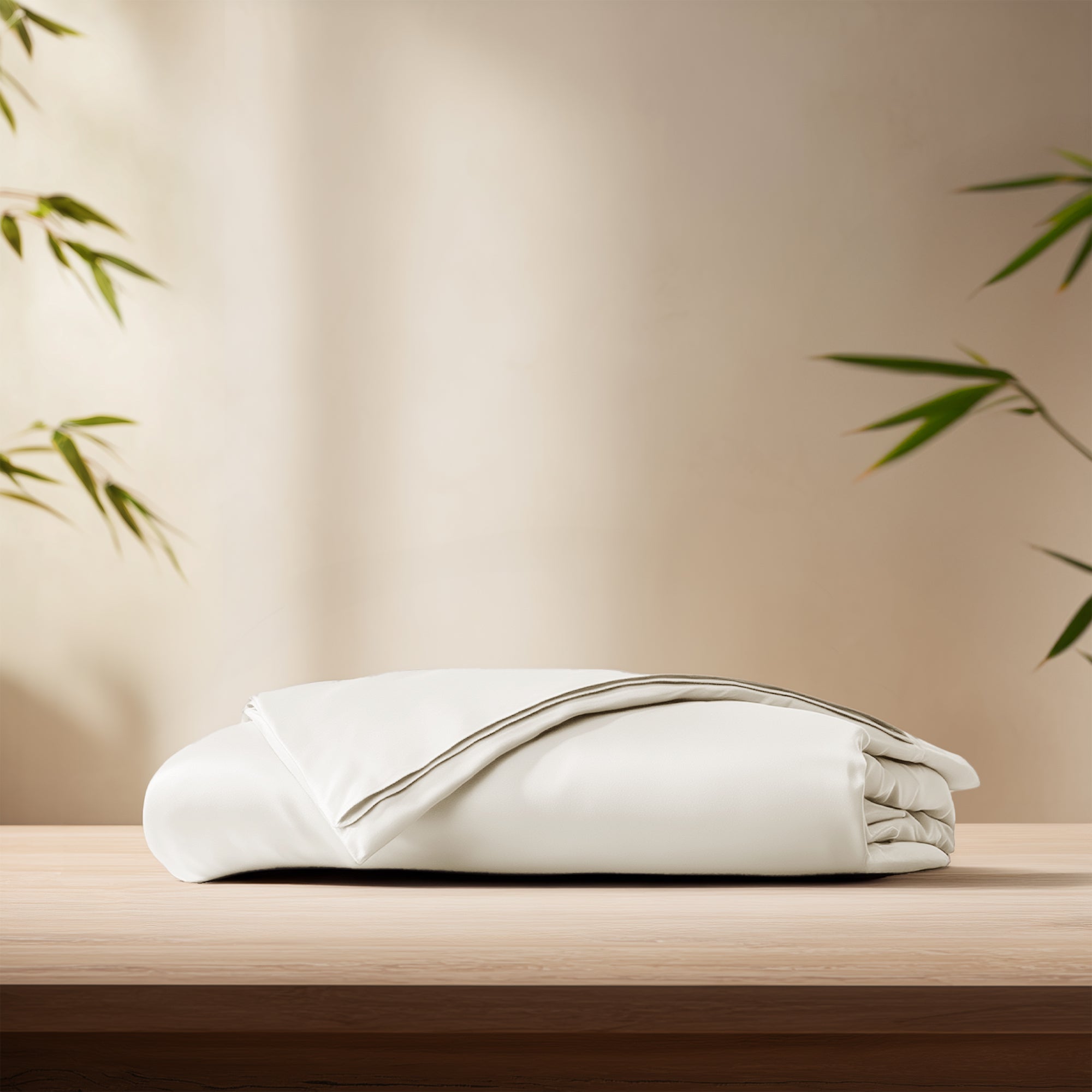 Deconovo Bamboo Viscose Satin Duvet Cover, Breathable Cooling Bedding with Corner Ties, OEKO-TEX Certified