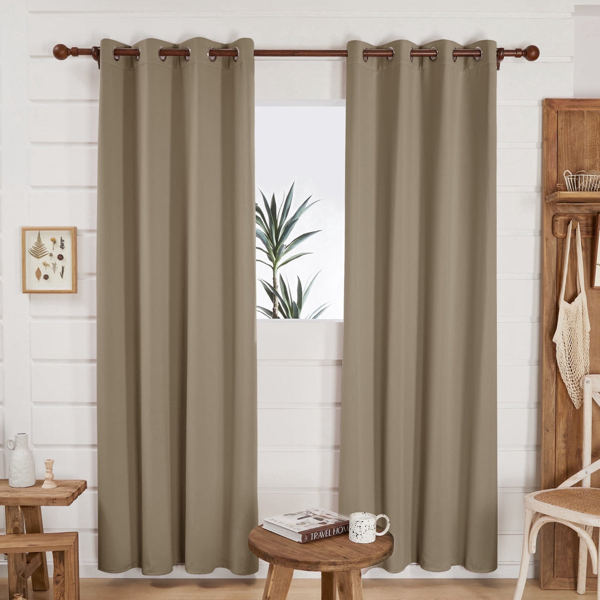 ZOPZO Curtains & Valances, Khaki