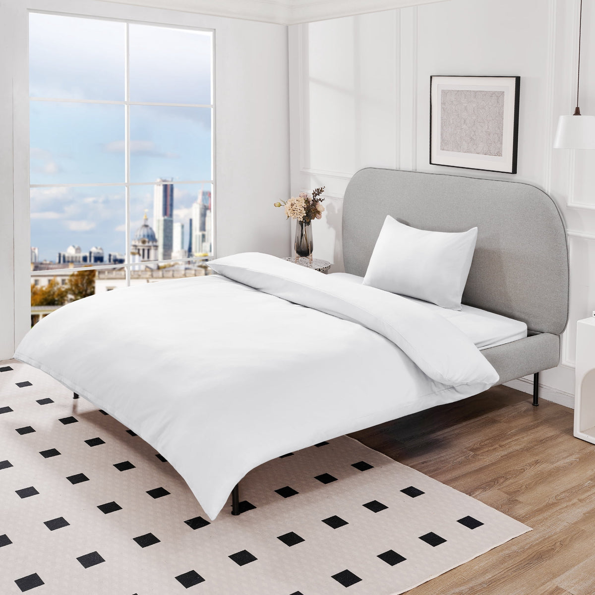 Deconovo Microfiber Bed Sheet Set - White, Twin, 3