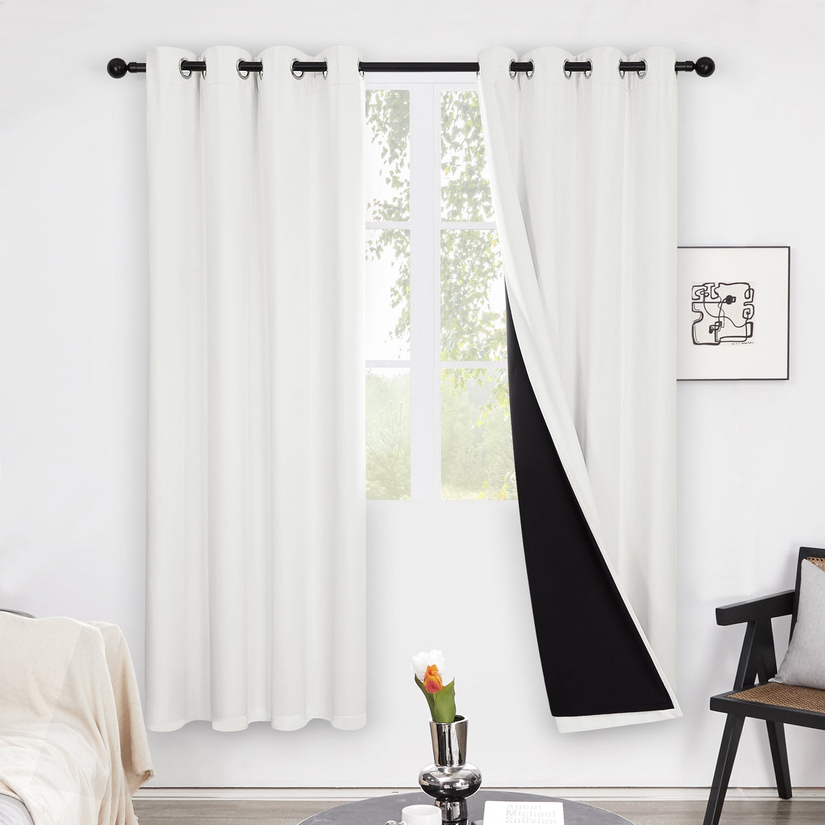 ZOPZO Curtains & Valances, Ivory