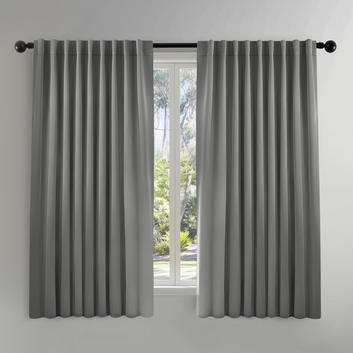 ZOPZO Curtains & Valances, Light Gray