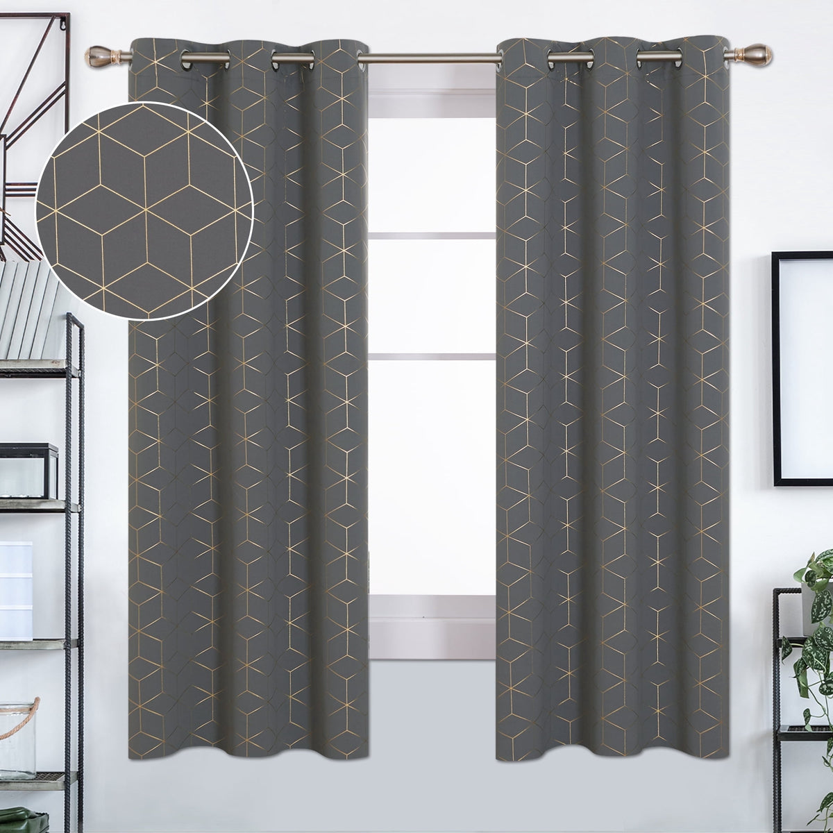 ZOPZO Curtains & Valances, Light Gray