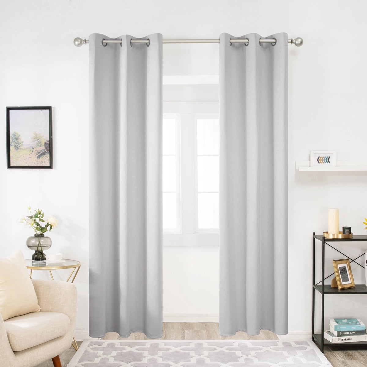ZOPZO Curtains & Valances, Bright White