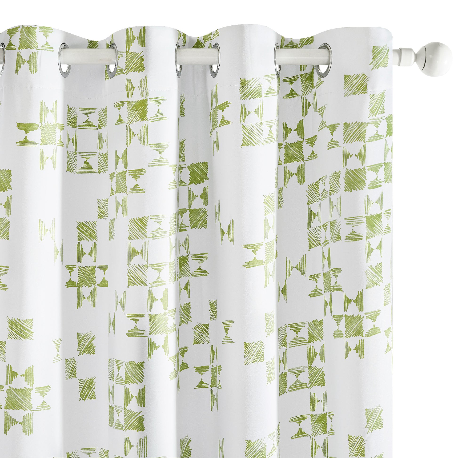 White -Green Patchwork