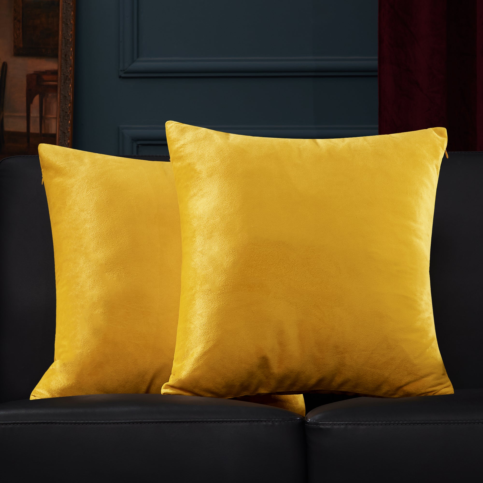 Deconovo Velvet Throw Pillow Covers, 2-Pack – Cover Only, Soft Feel