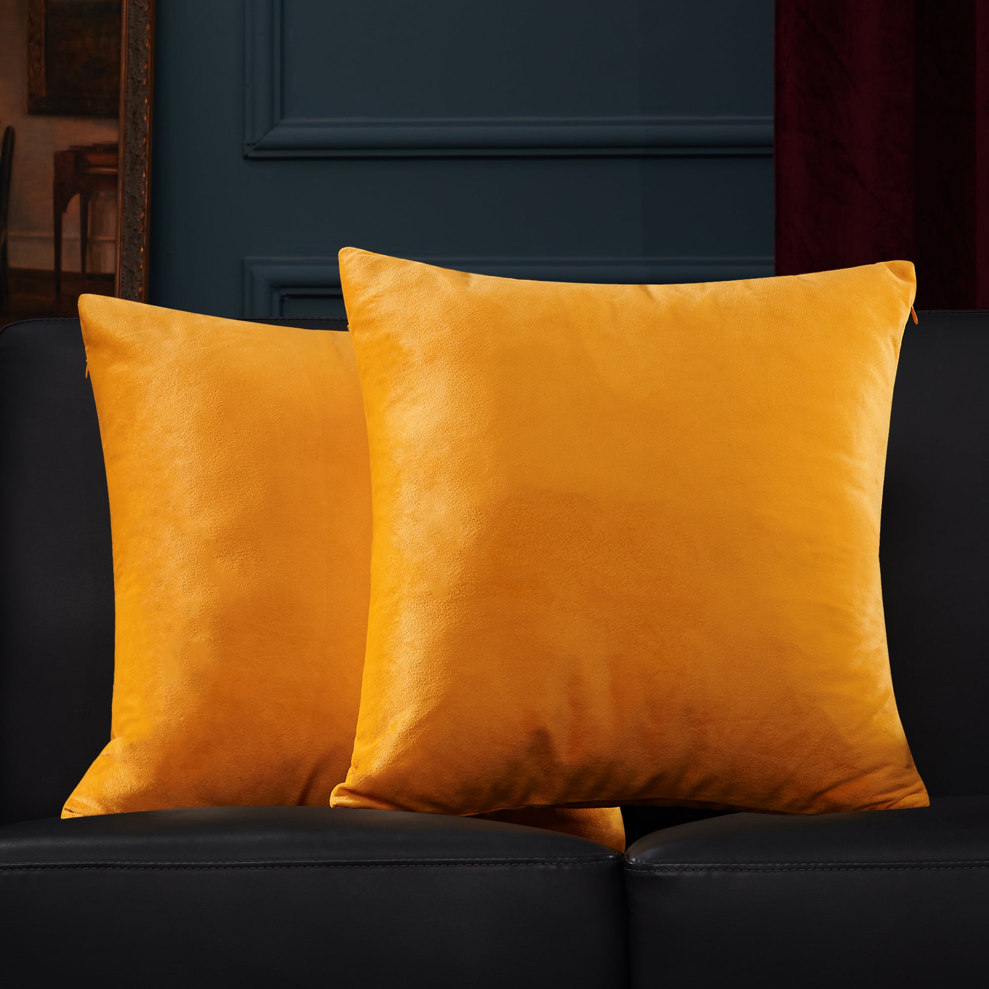 Deconovo Velvet Throw Pillow Covers, 2-Pack – Cover Only, Soft Feel