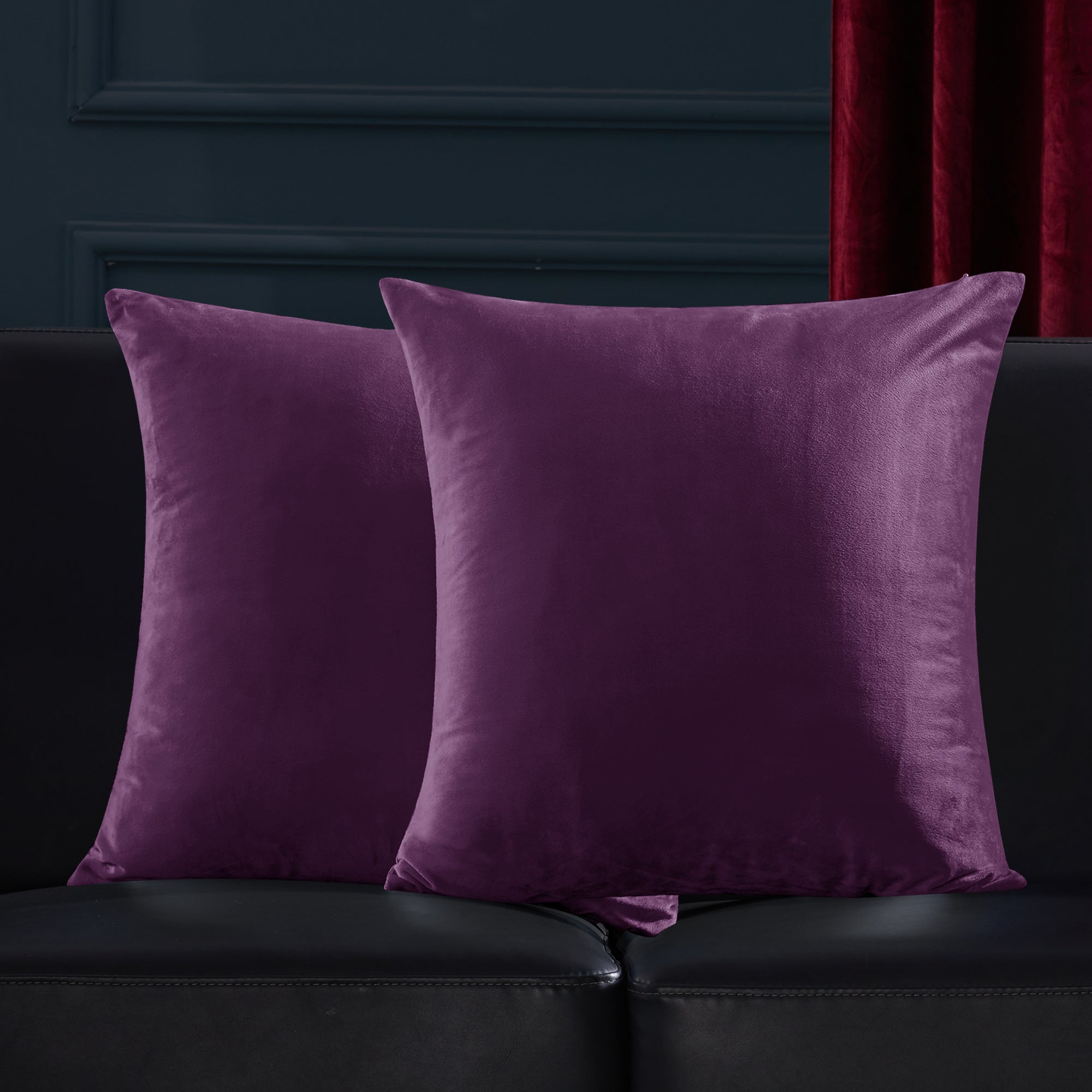 Deconovo Velvet Throw Pillow Covers, 2-Pack – Cover Only, Soft Feel