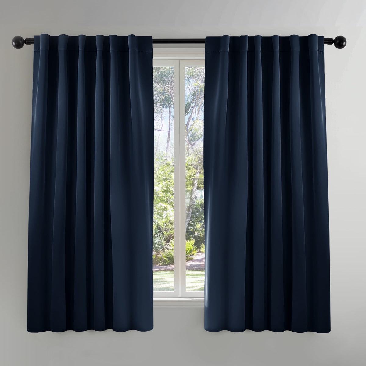ZOPZO Curtains & Valances, Navy Blue