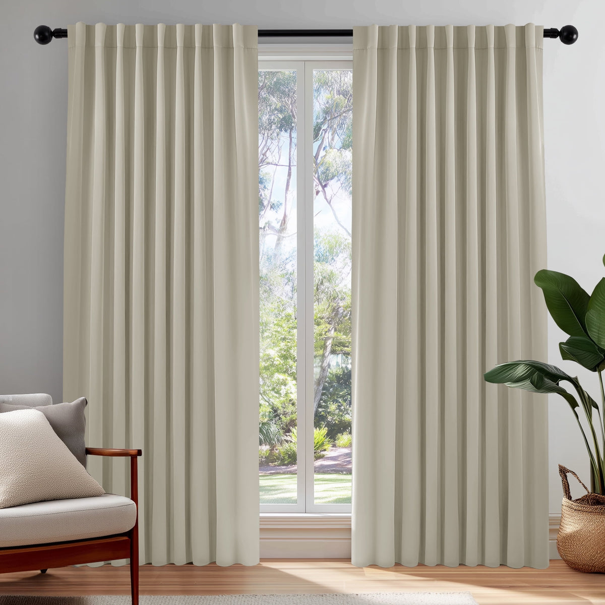 ZOPZO Curtains & Valances, Light Beige