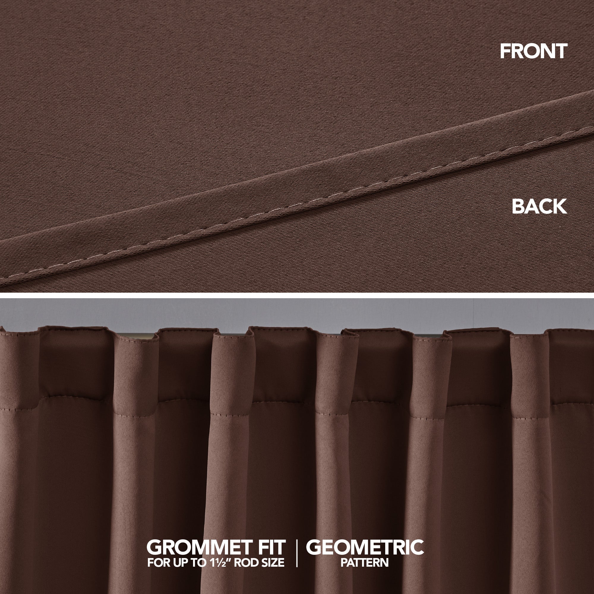 Deconovo 52" Back Tab Thermal Blackout Curtains (2 Panels)