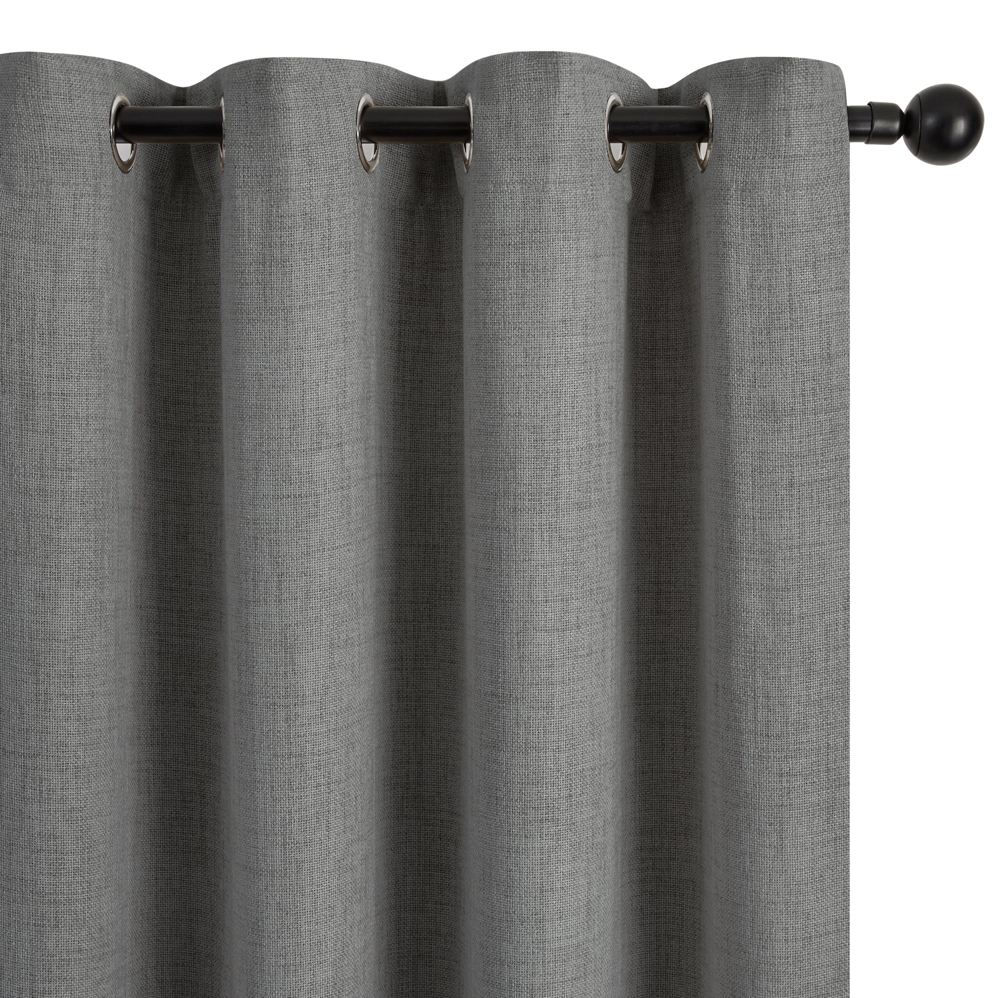 Deconovo Soft Faux Linen Layered Room Darkening Curtain Panels - 2 Panels