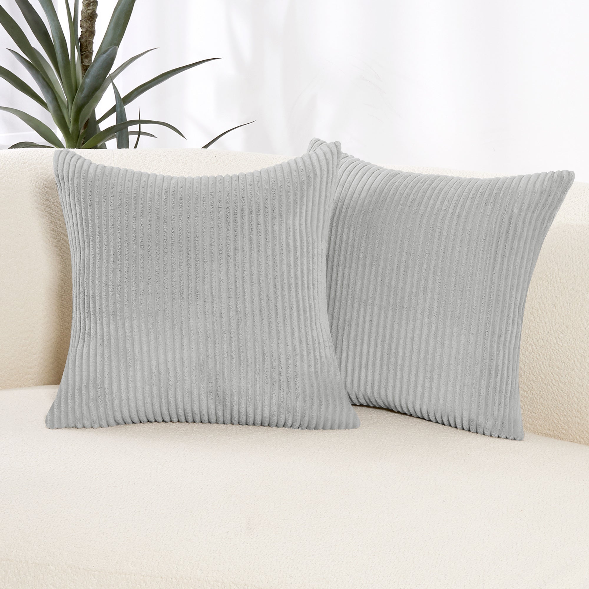Deconovo Corduroy Throw Pillow Covers 2-Pack – Soft & Durable