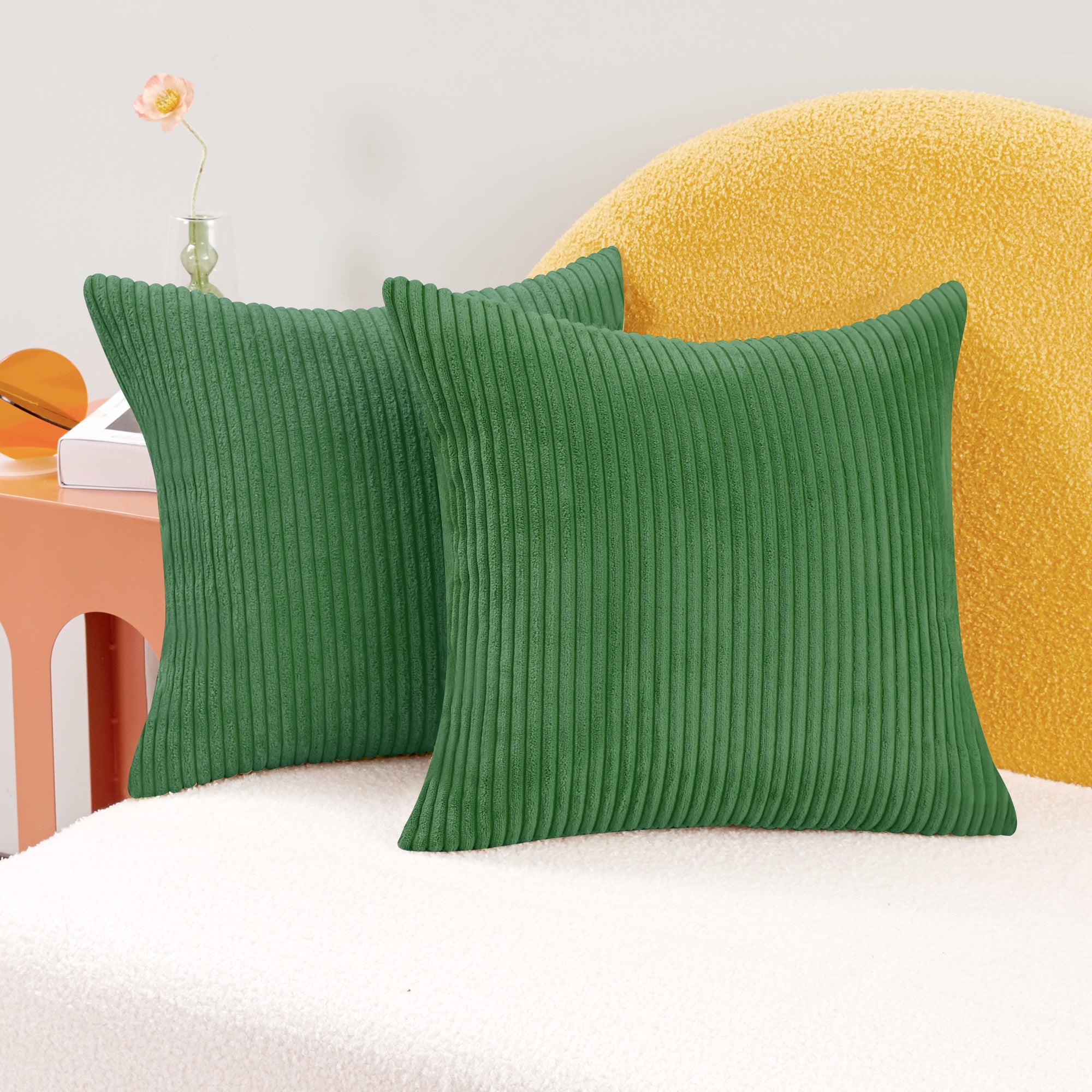 Deconovo Corduroy Throw Pillow Covers 2-Pack – Soft & Durable
