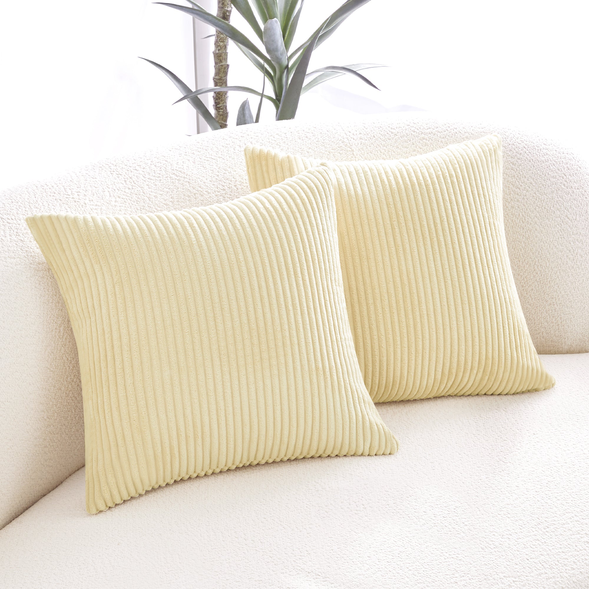 Deconovo Corduroy Throw Pillow Covers 2-Pack – Soft & Durable