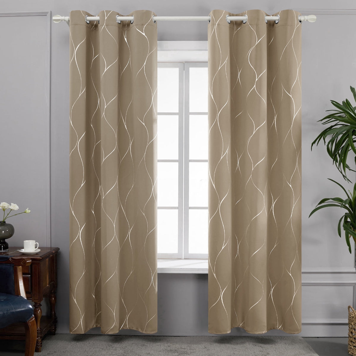 ZOPZO Curtains & Valances, Khaki