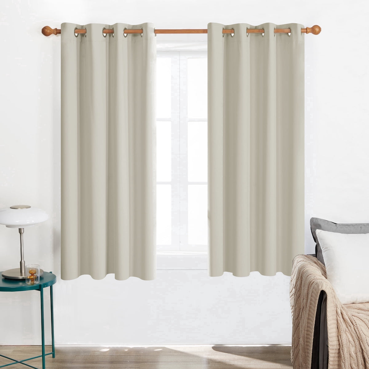 ZOPZO Curtains & Valances, Light Beige