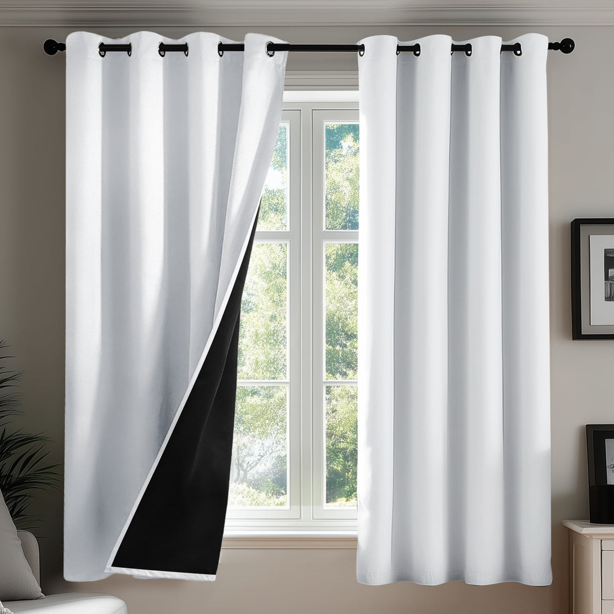 ZOPZO Curtains & Valances, Bright White