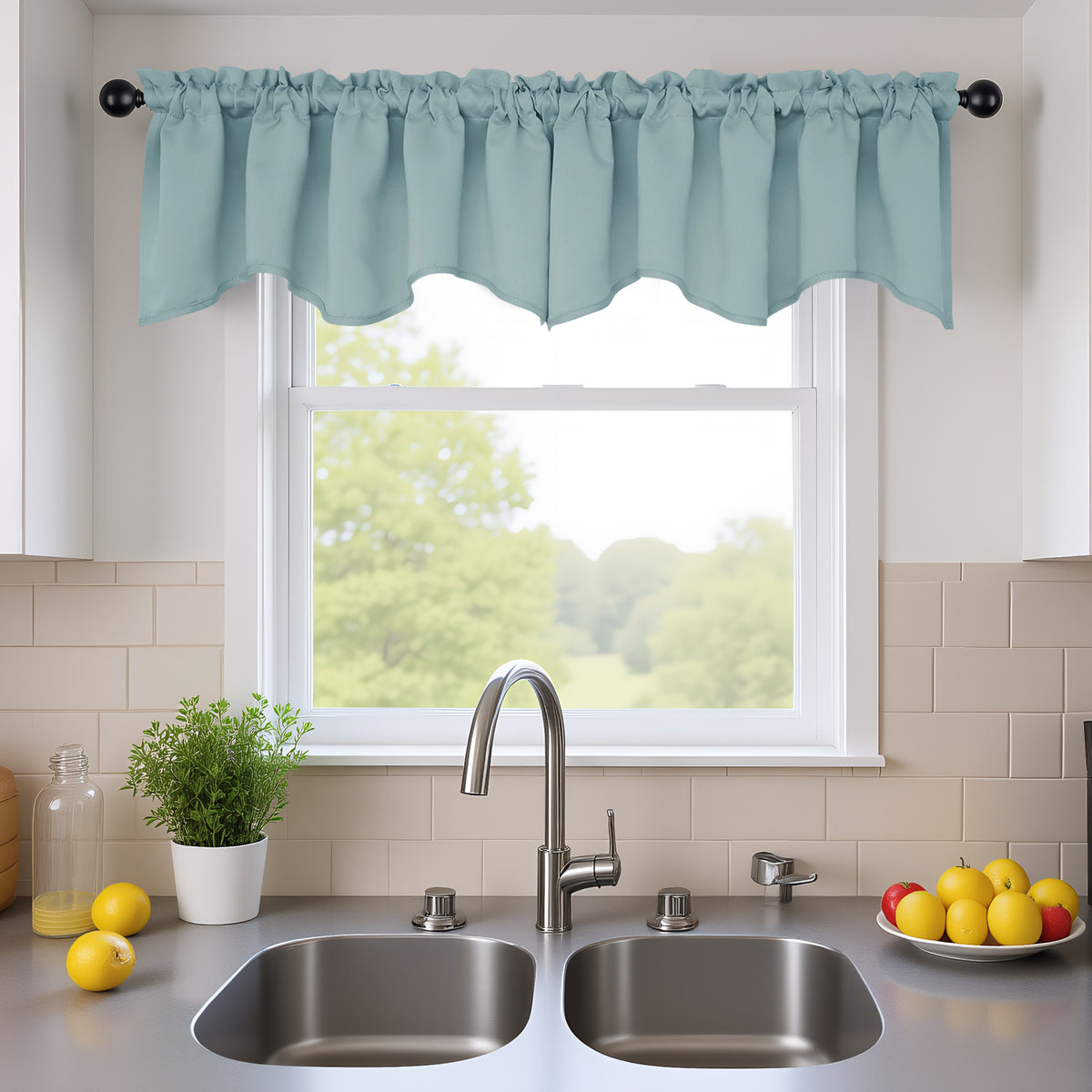 ZOPZO Curtains & Valances, Light Blue