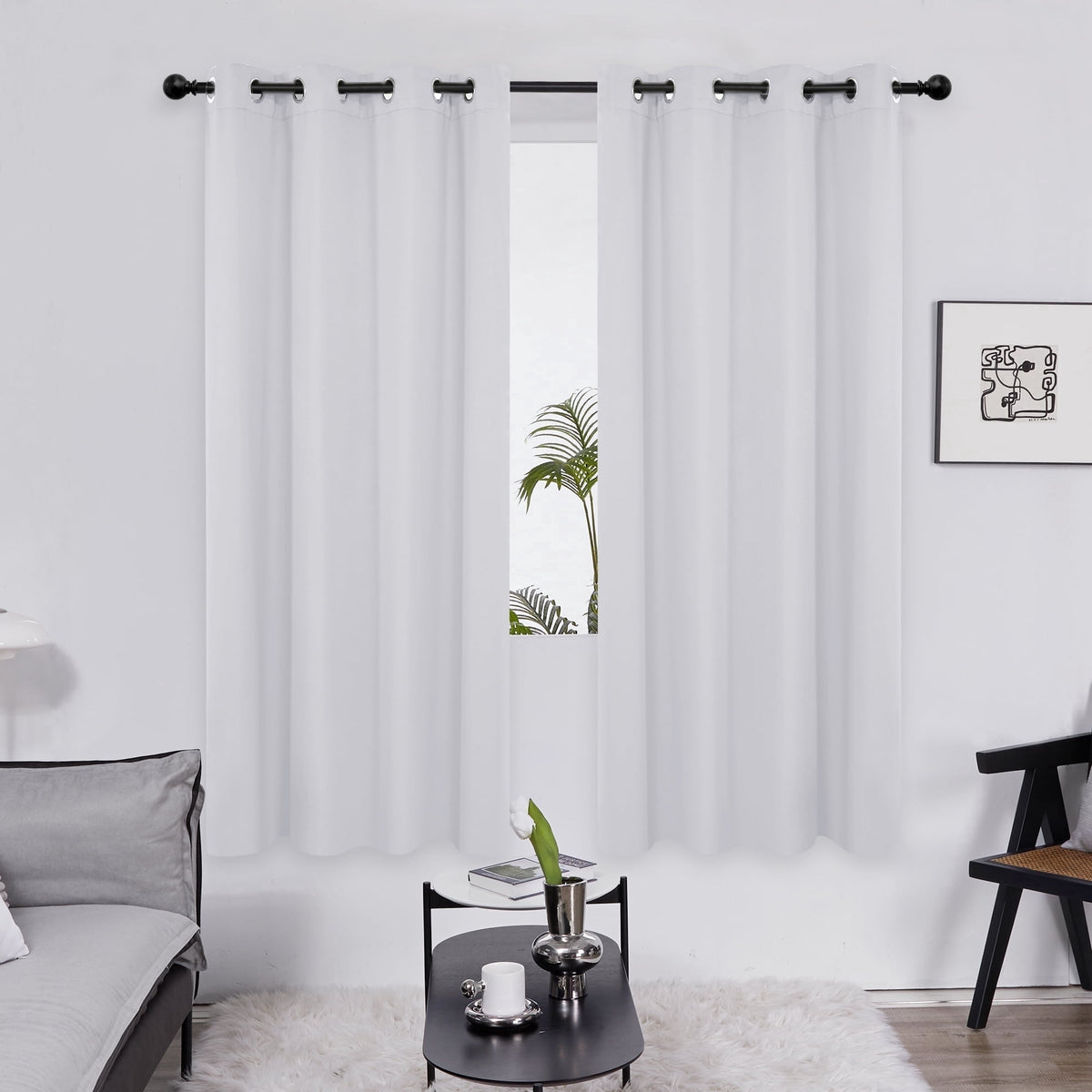 ZOPZO Curtains & Valances, Bright White