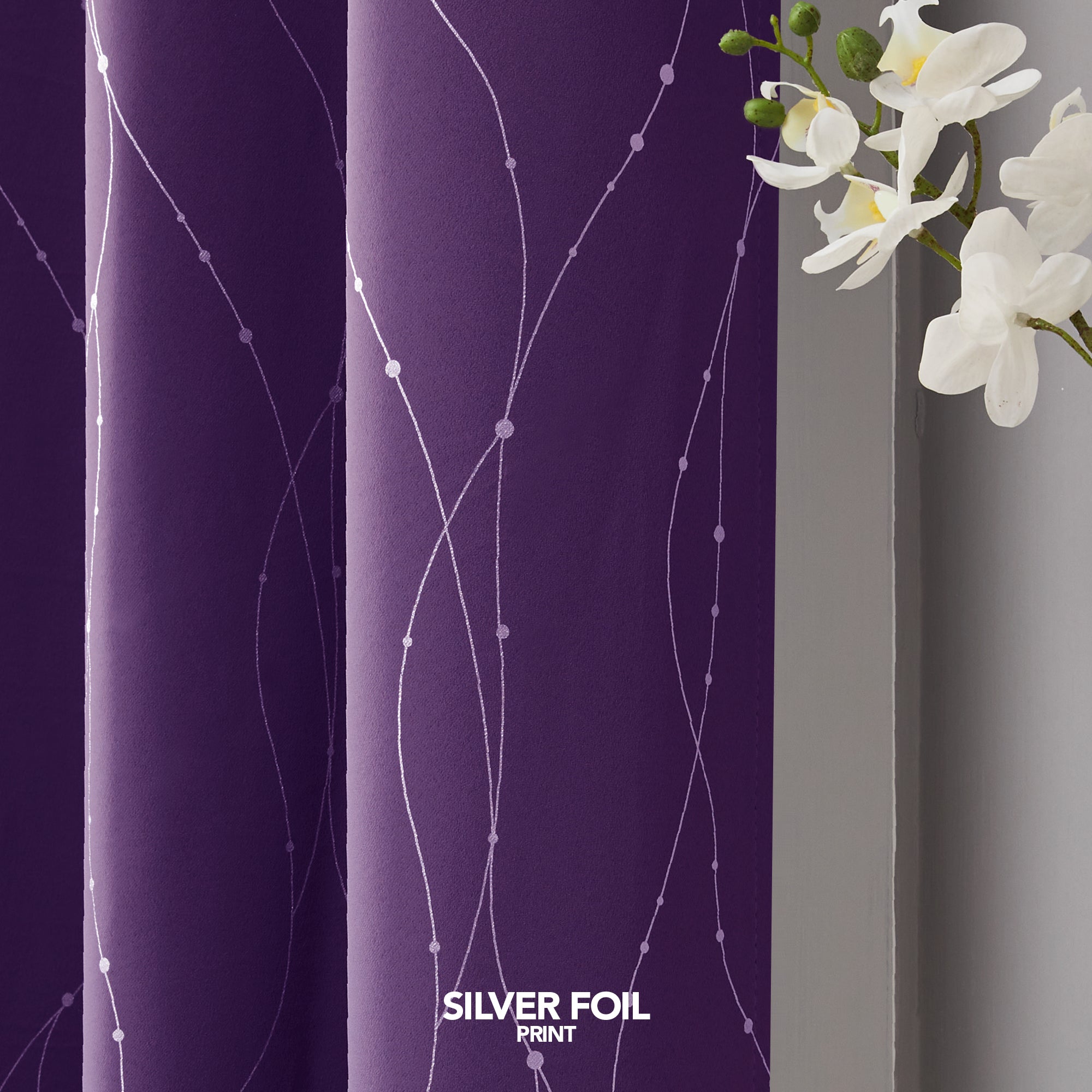 Deconovo Wave Line with Dots Blackout Curtains 52" W (2 Panels)